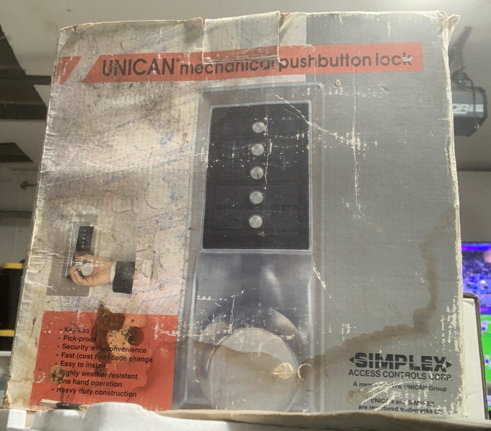 NOS Dormakaba Unican/Ilco Kaba Simplex 1021 1000 Pushbutton Lock NOS Dormakaba Unican/Ilco Kaba Simplex 1021 1000 Pushbutton Lock