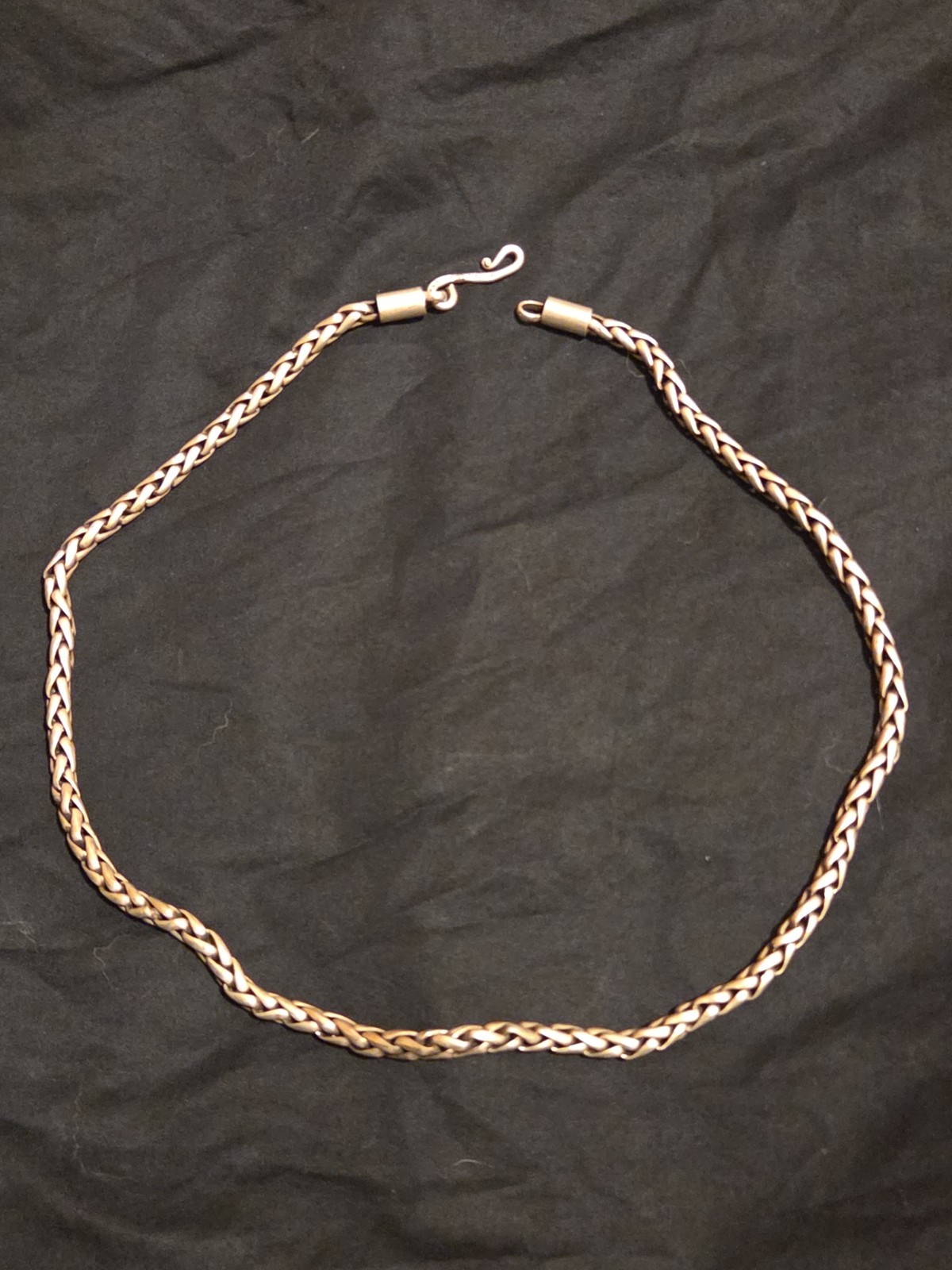 Vintage Taxco Mexican Sterling Silver Wheat Chain Necklace 21\ Vintage Taxco Mexican Sterling Silver Wheat Chain Necklace 21\