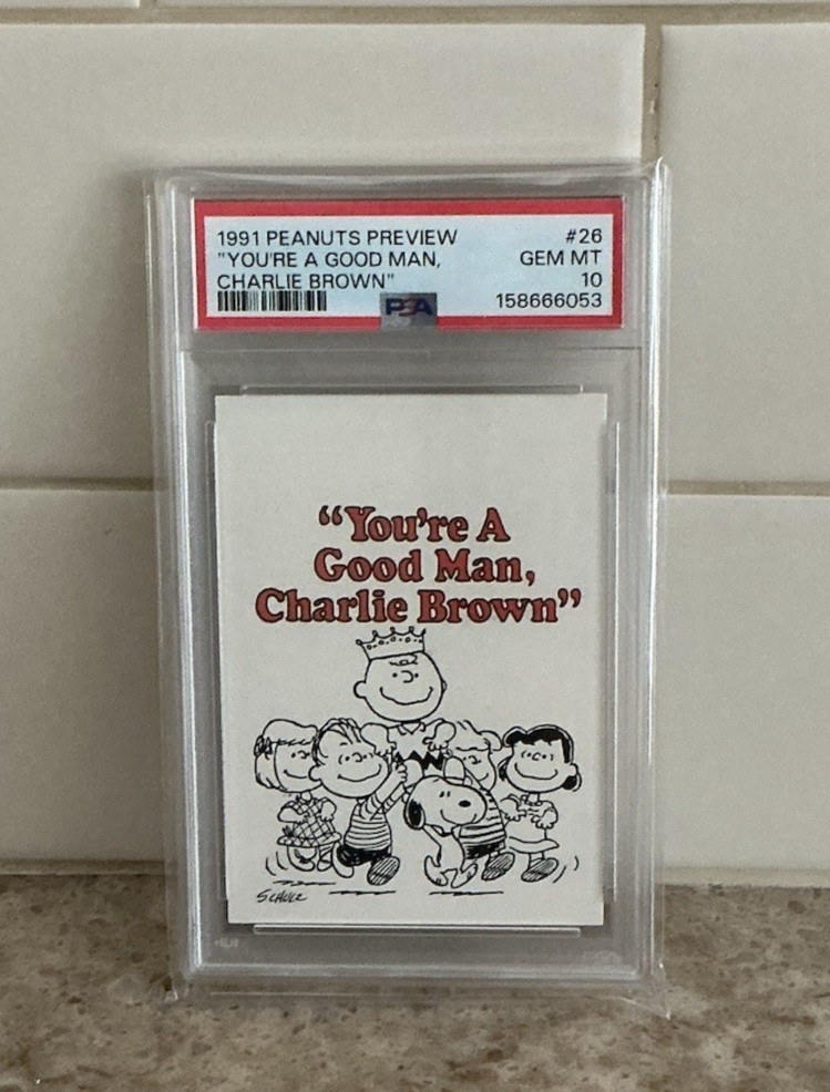 PSA 10 You’re A Good Man, Charlie Brown 1991 Peanuts Preview #26 Charles Schulz PSA 10 You’re A Good Man, Charlie Brown 1991 Peanuts Preview #26 Charles Schulz