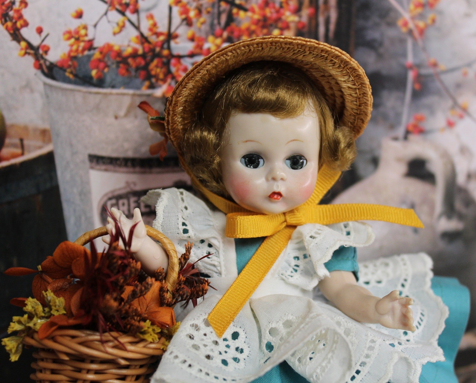 Madame  Alexander kins Blonde 1954 Doll Kins Dress ELEGANT
