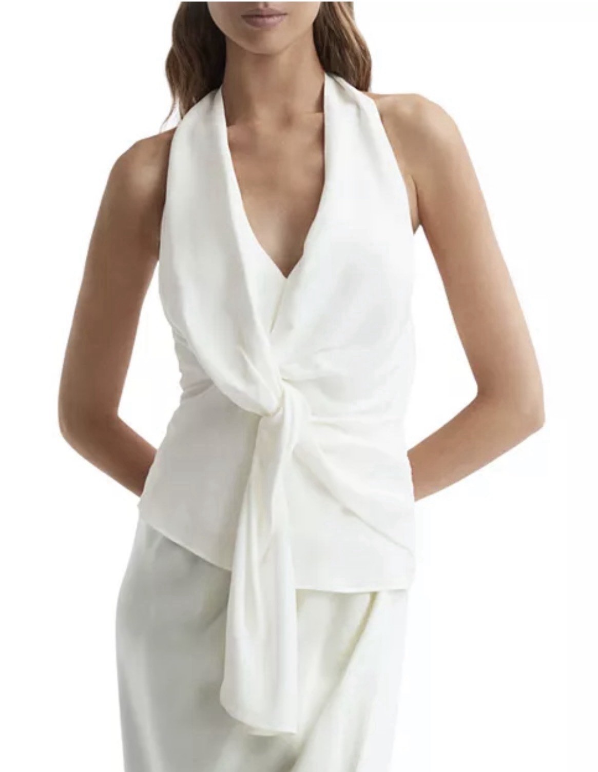 Reiss Freda Ivory Halter Top NWT Size 2 Womens’s Sleeveless Blouse Reiss Freda Ivory Halter Top NWT Size 2 Womens’s Sleeveless Blouse