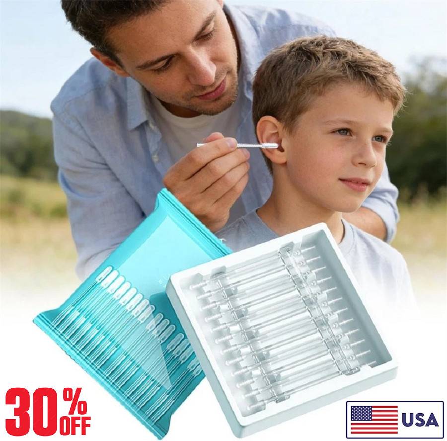 24x Disposable Sticky Ear Cleaning Stick Ear Cleaning Tool with Soft Rubber Head