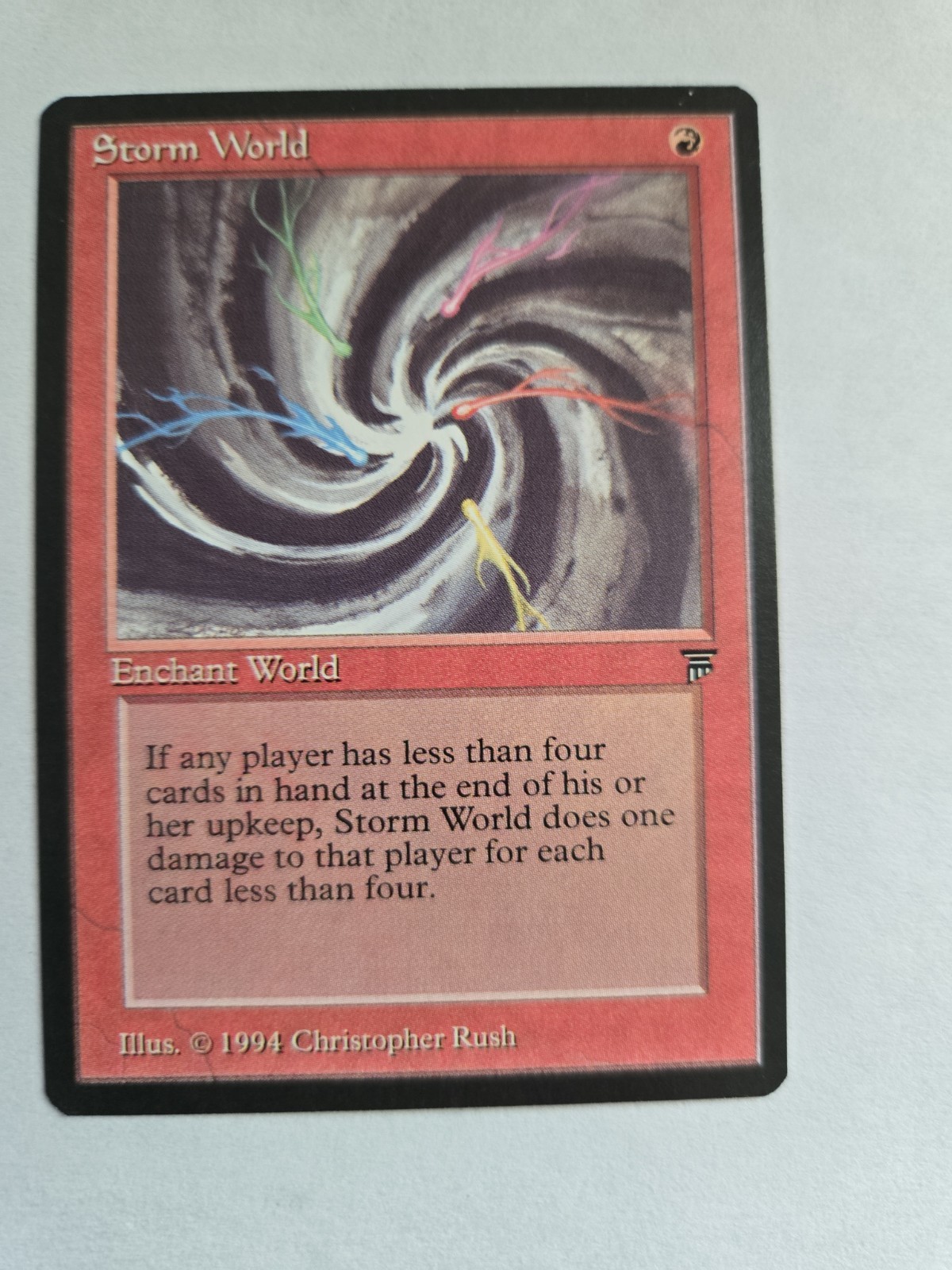Storm World English Magic The Gathering Legends 1994 NM WOTC Storm World English Magic The Gathering Legends 1994 NM WOTC