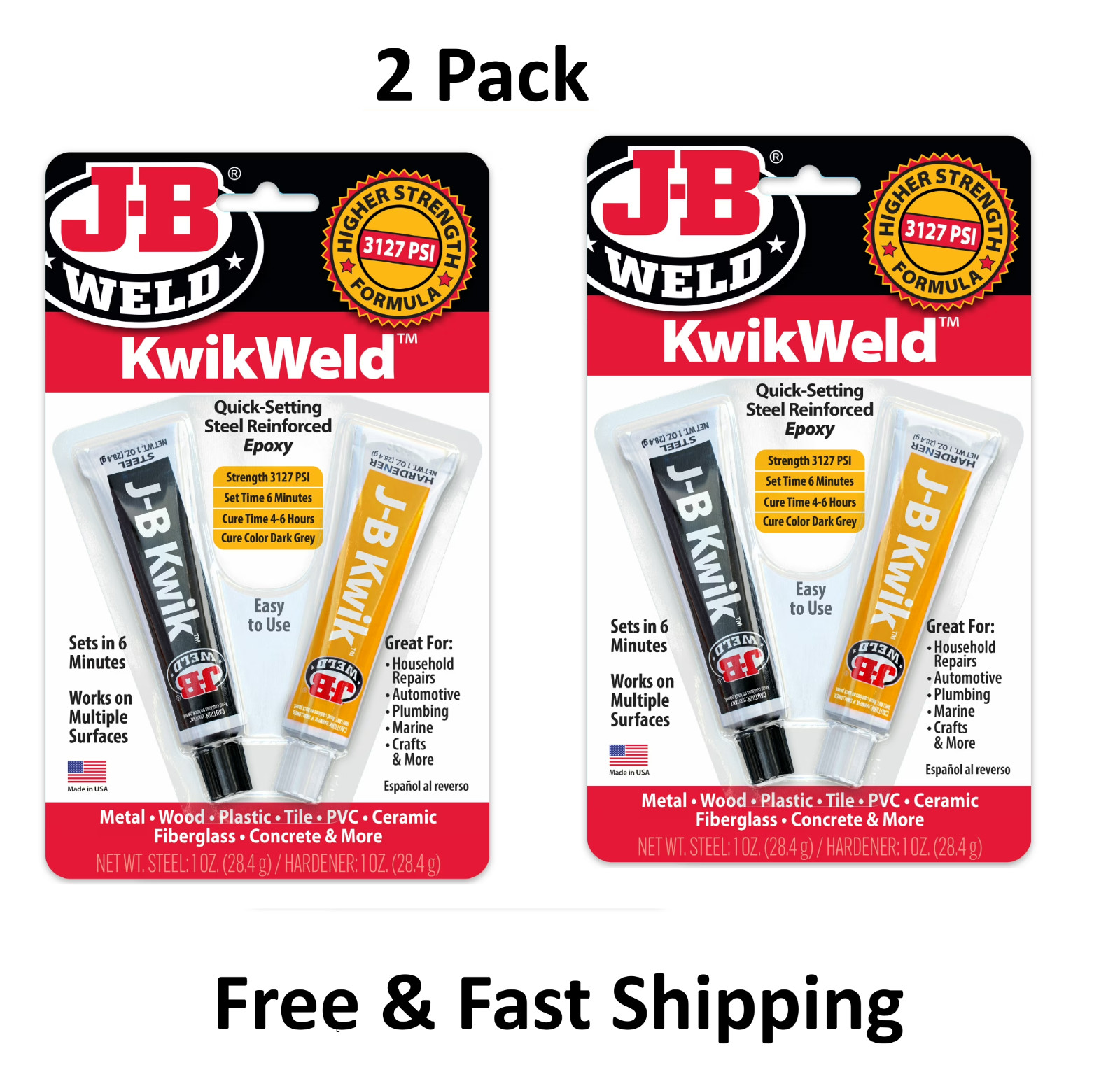 J-B Weld 8265S Original Cold-Weld Steel Reinforced Epoxy - 2 oz J-B Weld 8265S Original Cold-Weld Steel Reinforced Epoxy - 2 oz