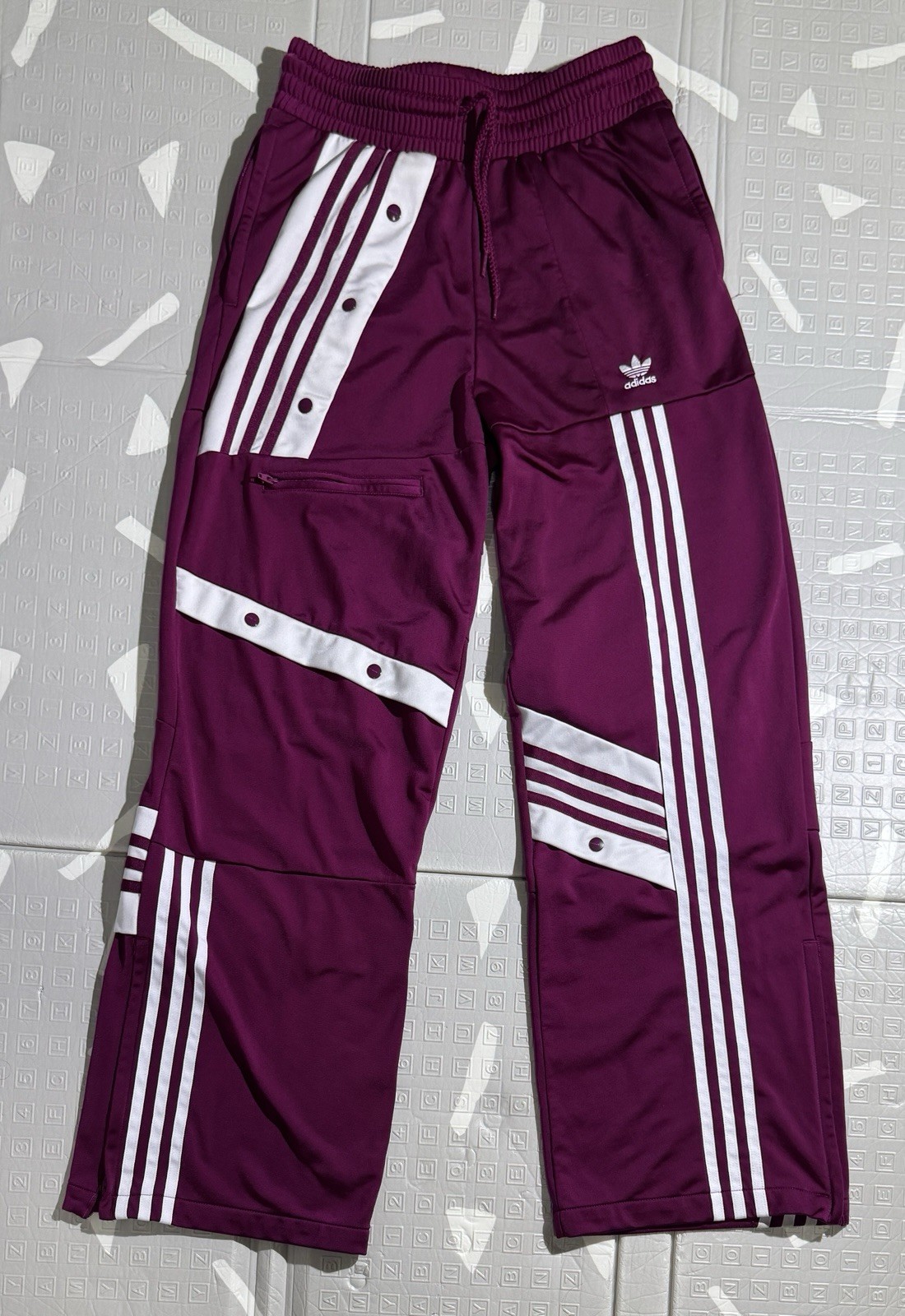 Adidas Danielle Cathari Patchwork Track Pants Size S Power Berry Purple
