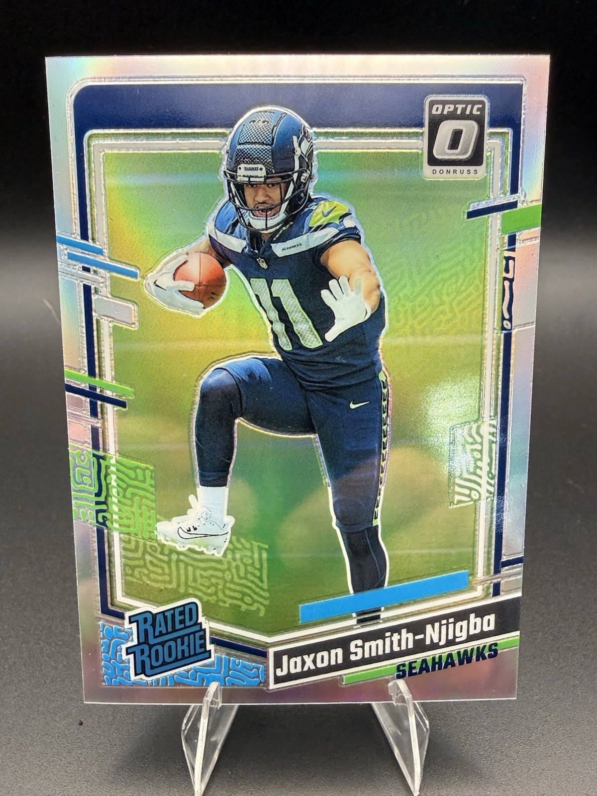 2023 Panini Donruss Optic - Rated Rookie Jaxon Smith-Njigba #293 Holo Prizm (RC) 2023 Panini Donruss Optic - Rated Rookie Jaxon Smith-Njigba #293 Holo Prizm (RC)