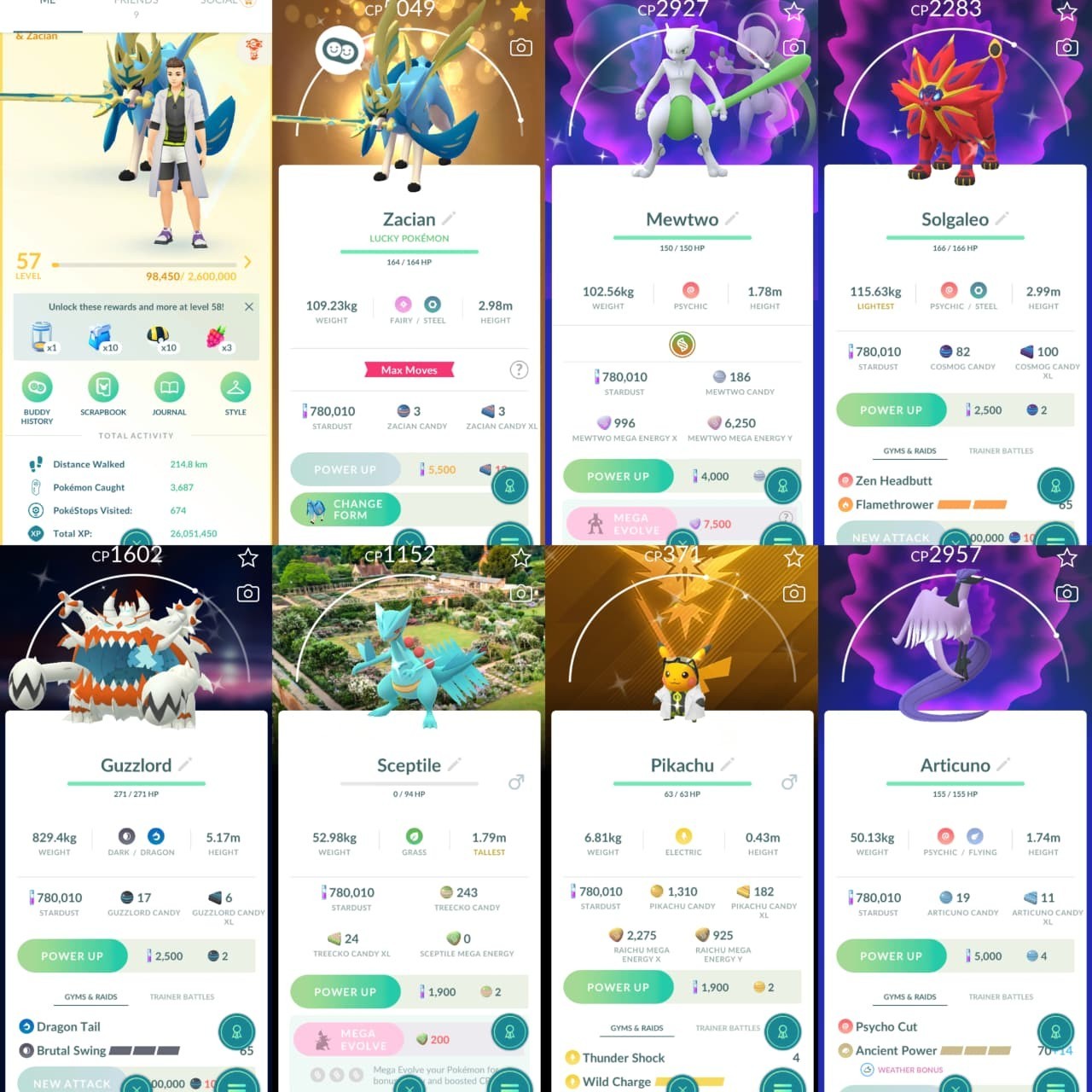 Pokémon PTC Acc Go - Lvl57 - 66 Shiny - 150 Legendary Pokémon PTC Acc Go - Lvl57 - 66 Shiny - 150 Legendary