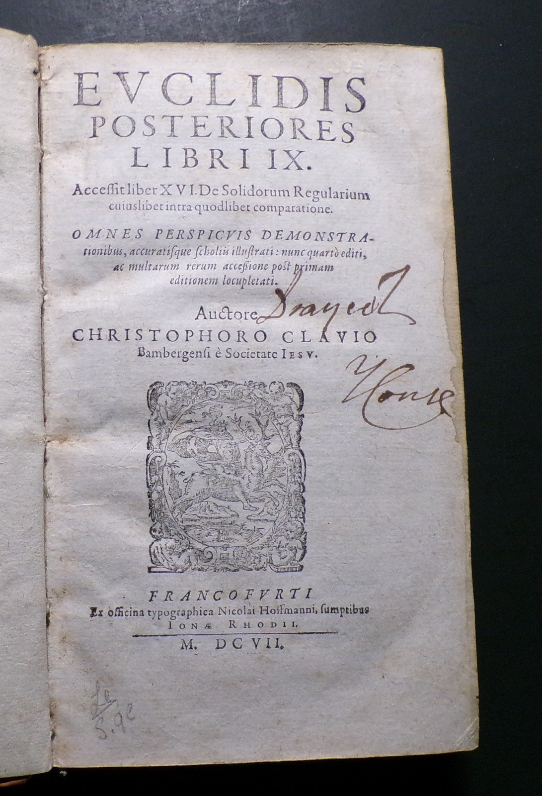 Very Rare 1607 Euclid Elements by Christophoro Clavio Exquisite math history Very Rare 1607 Euclid Elements by Christophoro Clavio Exquisite math history
