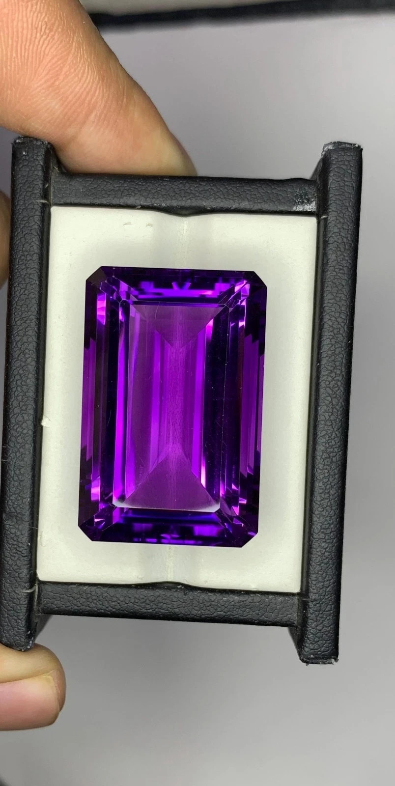 AAA 103 Ct Large Violet Amethyst Emerald Cut Loose Gemstone Birthday Gift