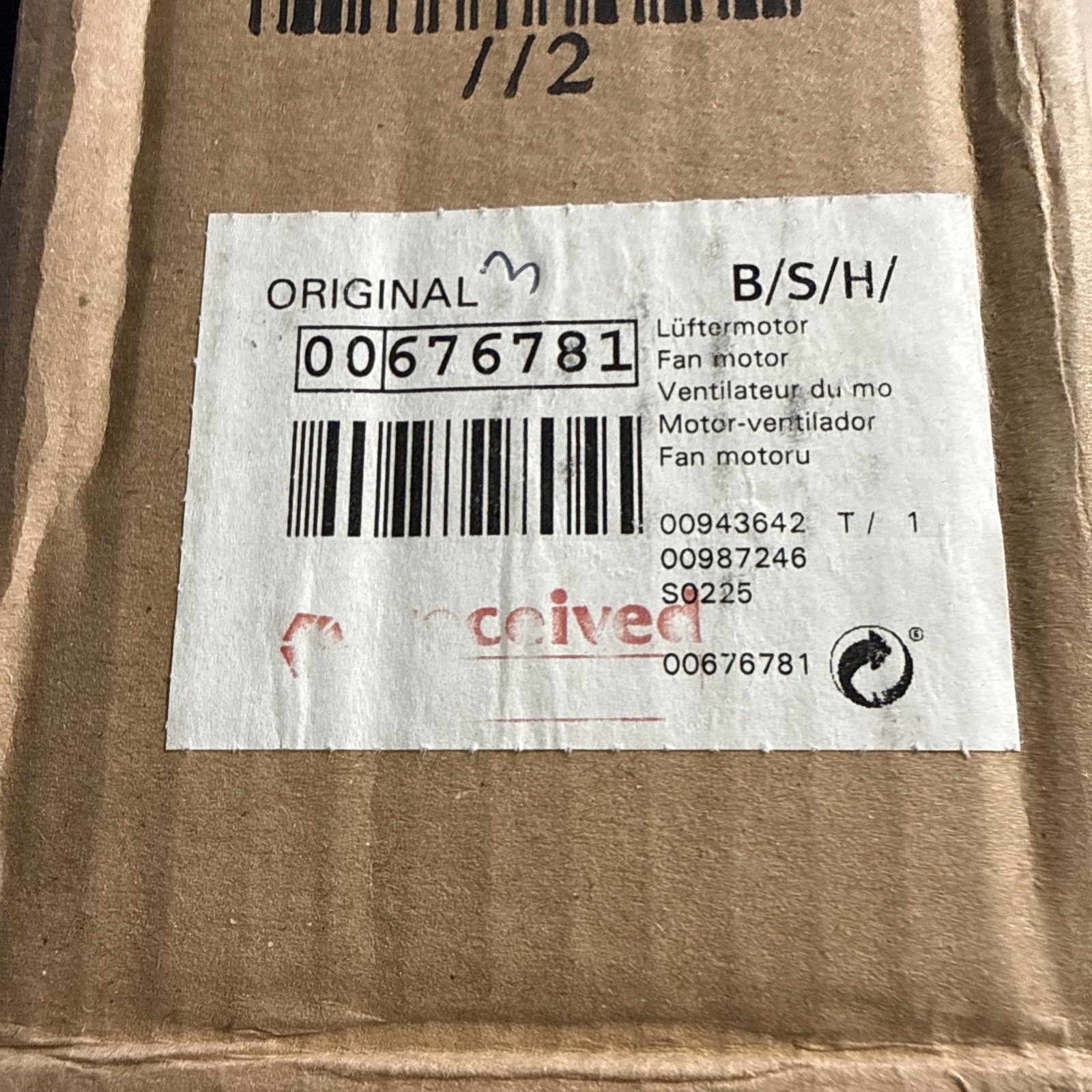 00676781 Bosch Fan Motor 00676781 Bosch Fan Motor