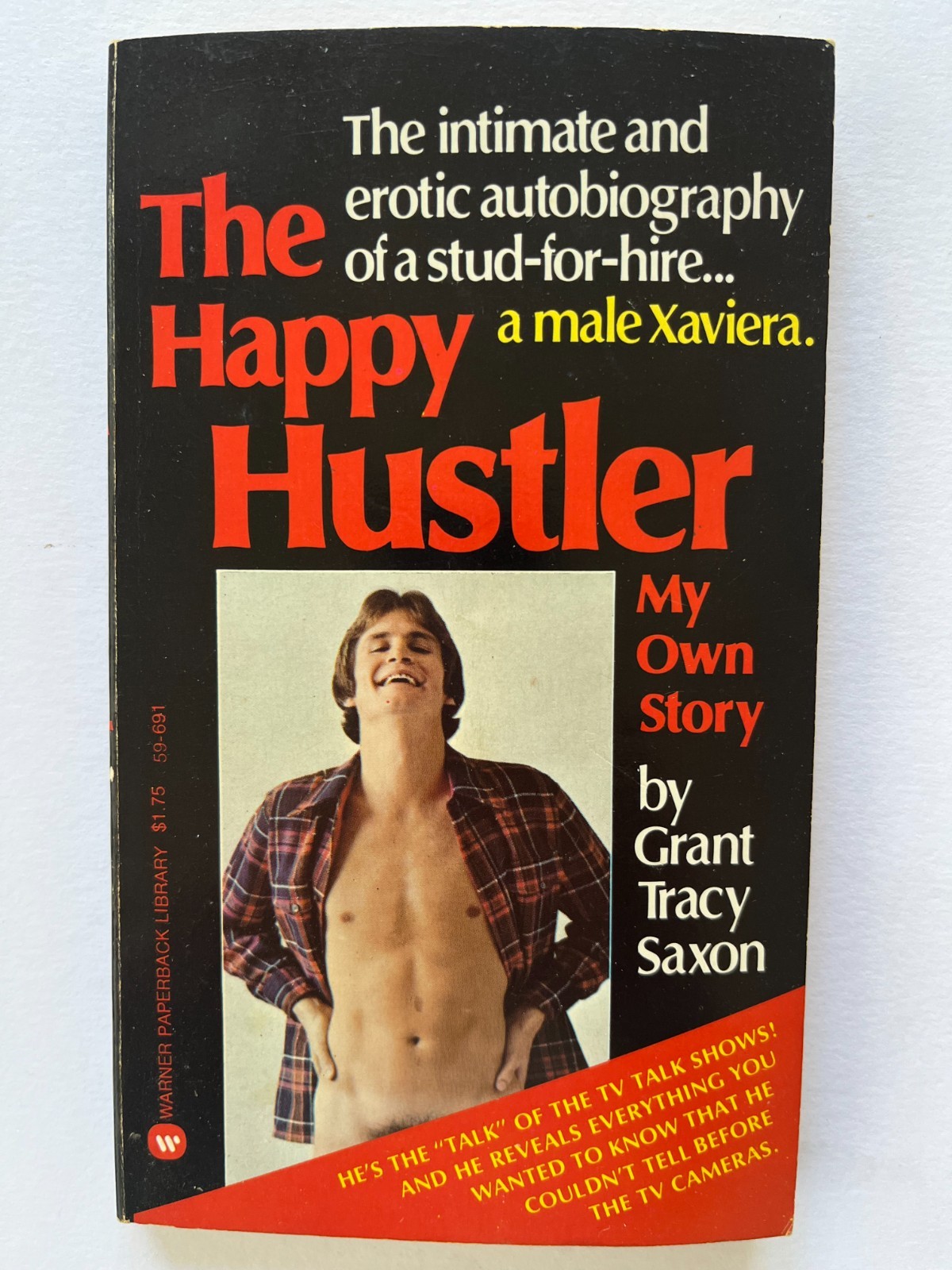 THE HAPPY HUSTLER erotic autobiography stud for hire ~ Grant Saxon 1975 vintage