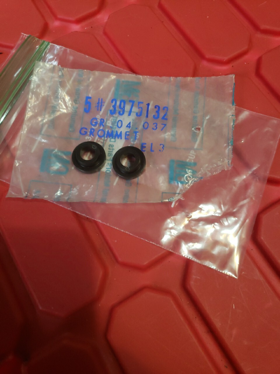 1962-65 Chevy 3 Speed Grommet, Trans Gear Shift Ctrl Rod NOS GM 3975132 X2 Pcs. 1962-65 Chevy 3 Speed Grommet, Trans Gear Shift Ctrl Rod NOS GM 3975132 X2 Pcs.