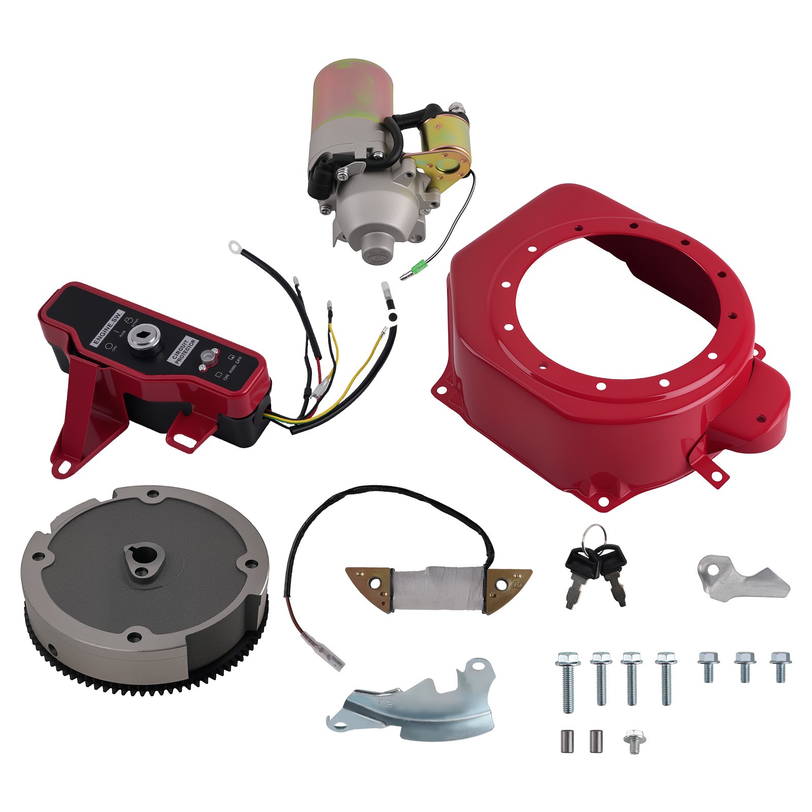 Electric Start Kit Flywheel Starter Engine Ignition For Honda GX160 5.5HP GX200