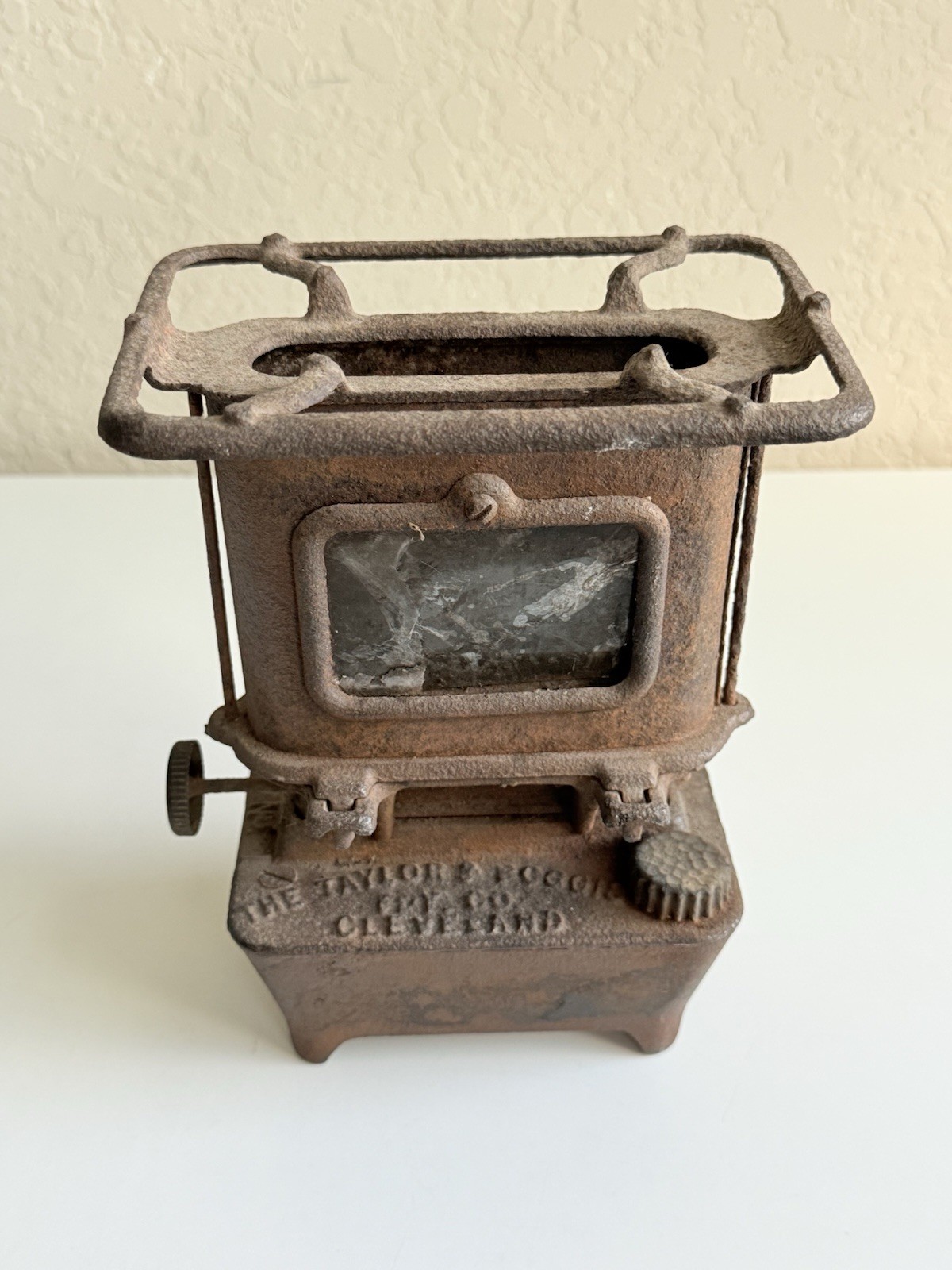 Antique Taylor & Boggis FDY Co. Game Junior Sad Iron Portable Heater Fire Stove Antique Taylor & Boggis FDY Co. Game Junior Sad Iron Portable Heater Fire Stove