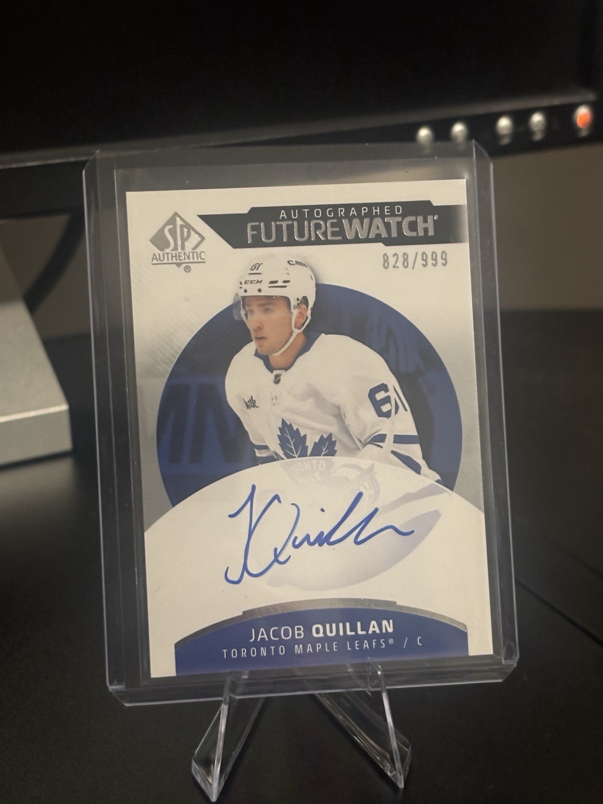 2025-26 SP Authentic Jacob Quillan Future Watch Auto #/999 Toronto Maple Leafs