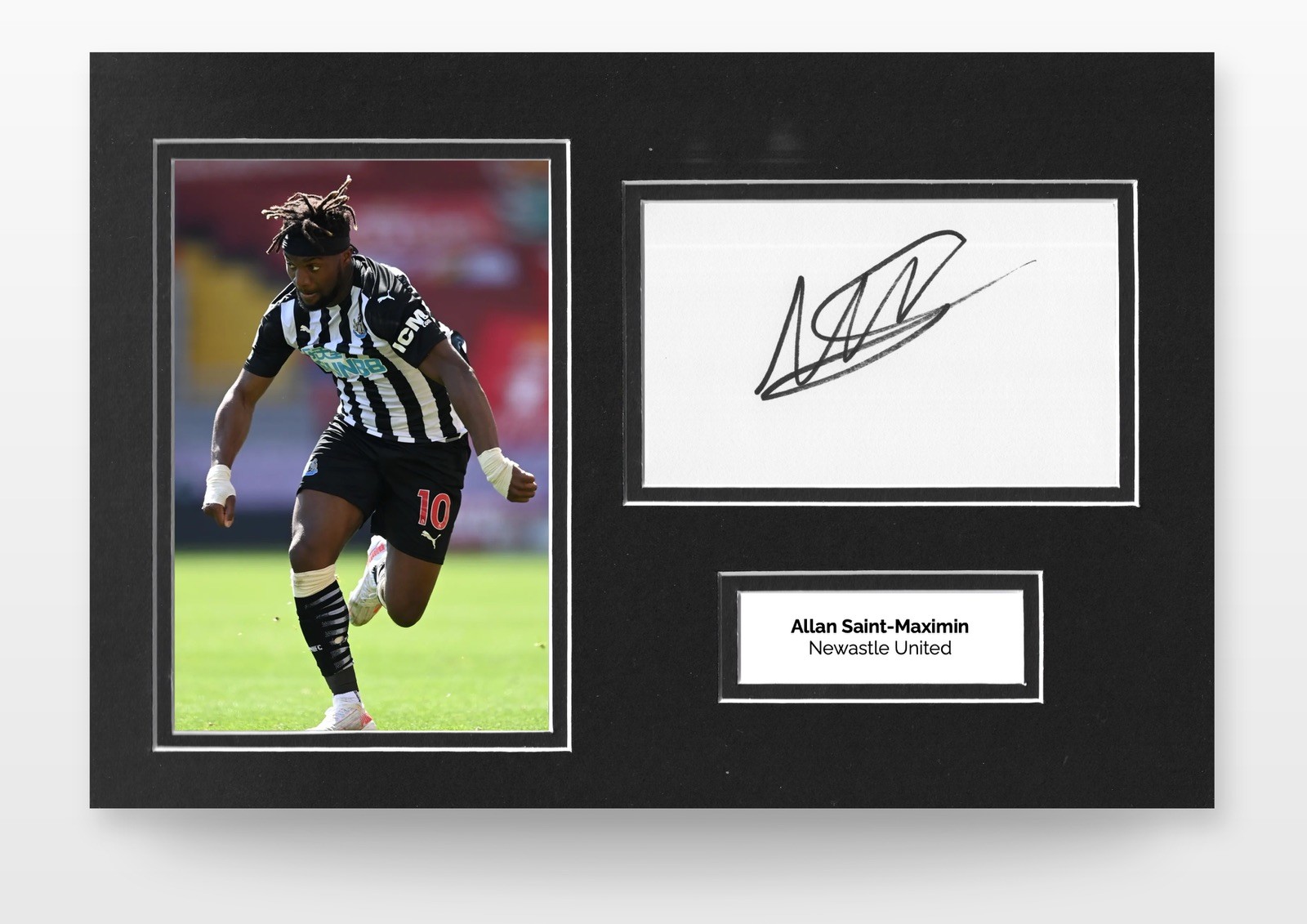 Allan Saint-Maximin Signed 12x8 Photo Display Newcastle United Memorabilia COA