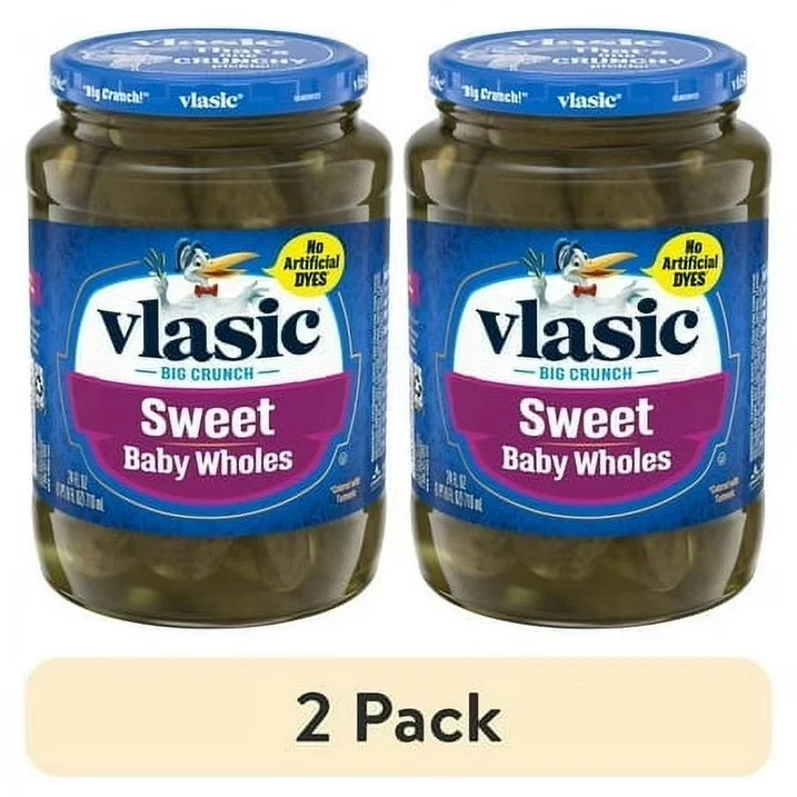 (2 pack) Vlasic Sweet Baby Whole Pickles, 24 fl oz (2 pack) Vlasic Sweet Baby Whole Pickles, 24 fl oz