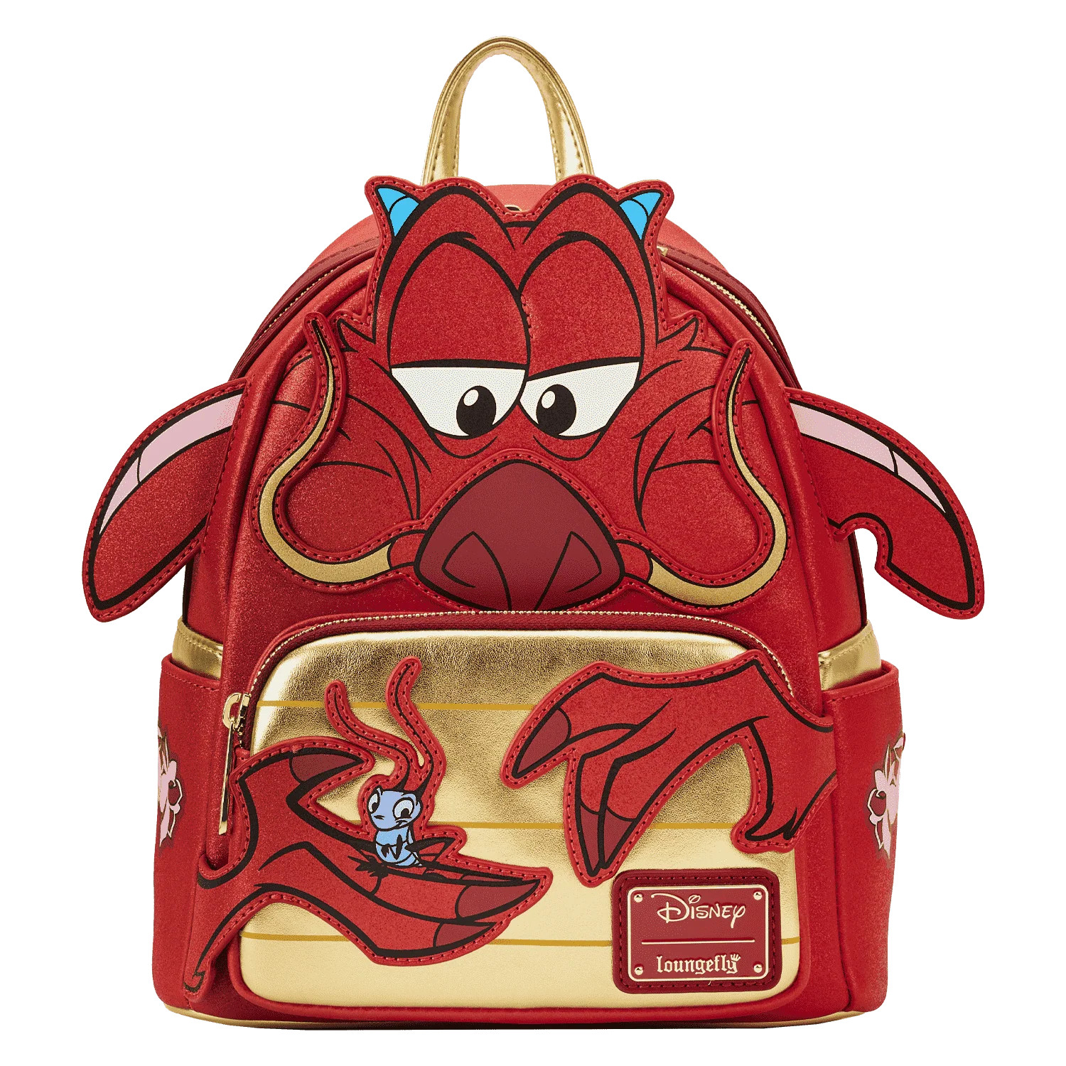 Loungefly Disney Mulan Mushu Glitter Cosplay Mini Backpack