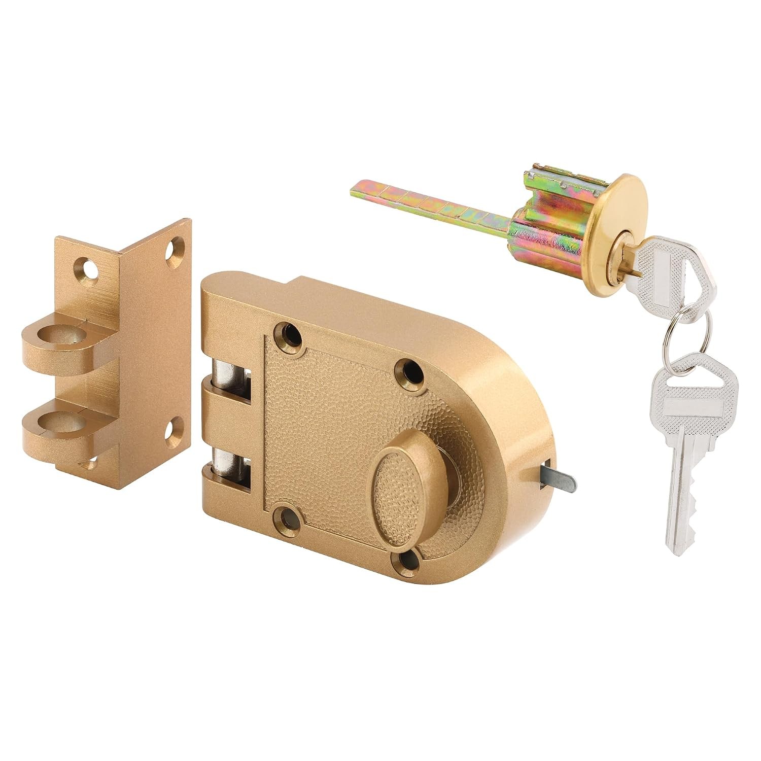 Brass Single Cylinder Deadlock Lock Jimmy Proof Deadbolt Lock 1 3/8 to 2 3/8