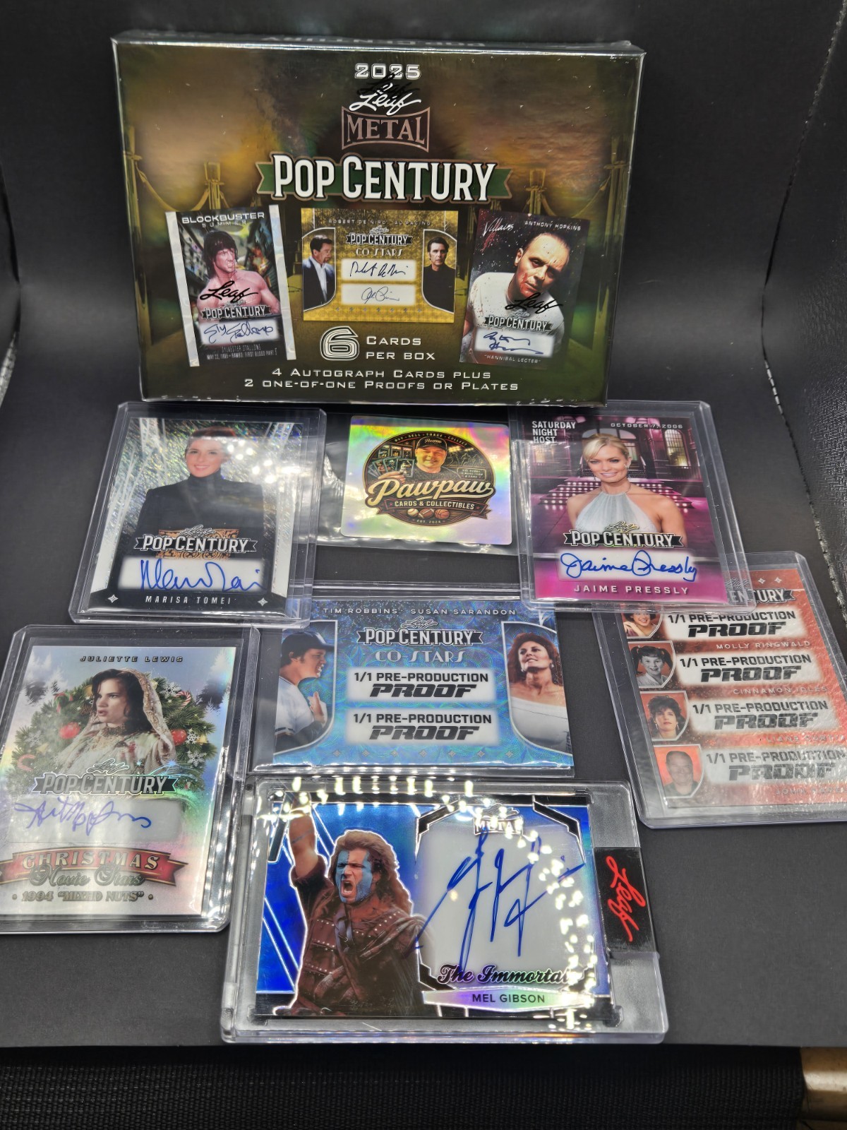 2025 Leaf Metal Pop Century Hobby Box Sealed 4 Autos + 2 1/1 Proofs Plates