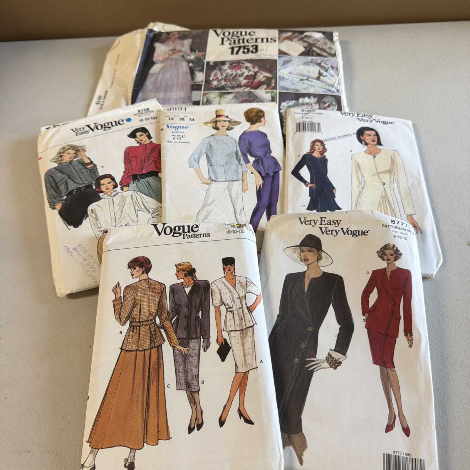 Vogue Sewing Pattern lot Of 6 Vintage Vogue Uncut Patterns Vogue Sewing Pattern lot Of 6 Vintage Vogue Uncut Patterns