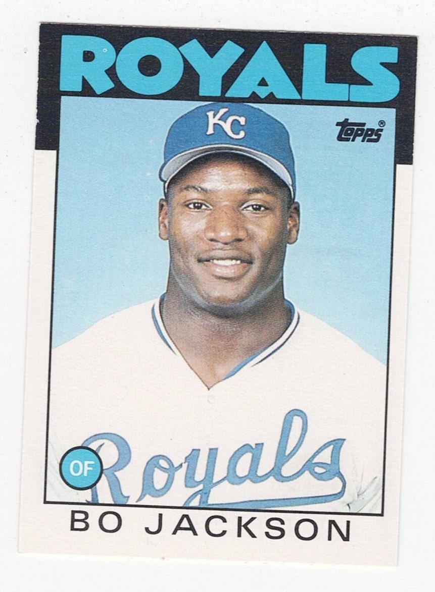 1986 Topps Traded Bo Jackson #50T Rookie RC – Kansas City Royals