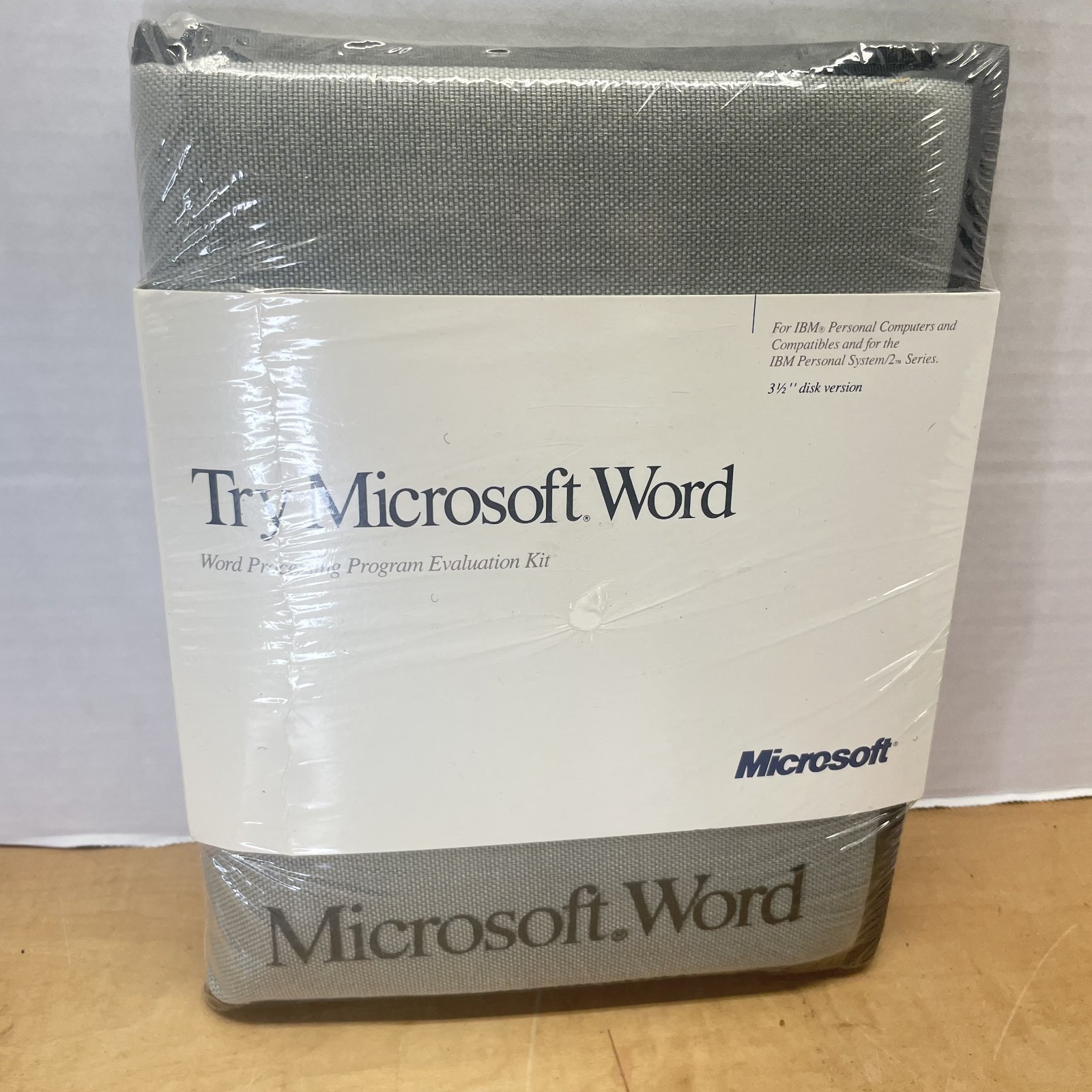Vintage 1987 Try Microsoft Word PC Software Evaluation Kit 3.5 Disk RARE SEALED