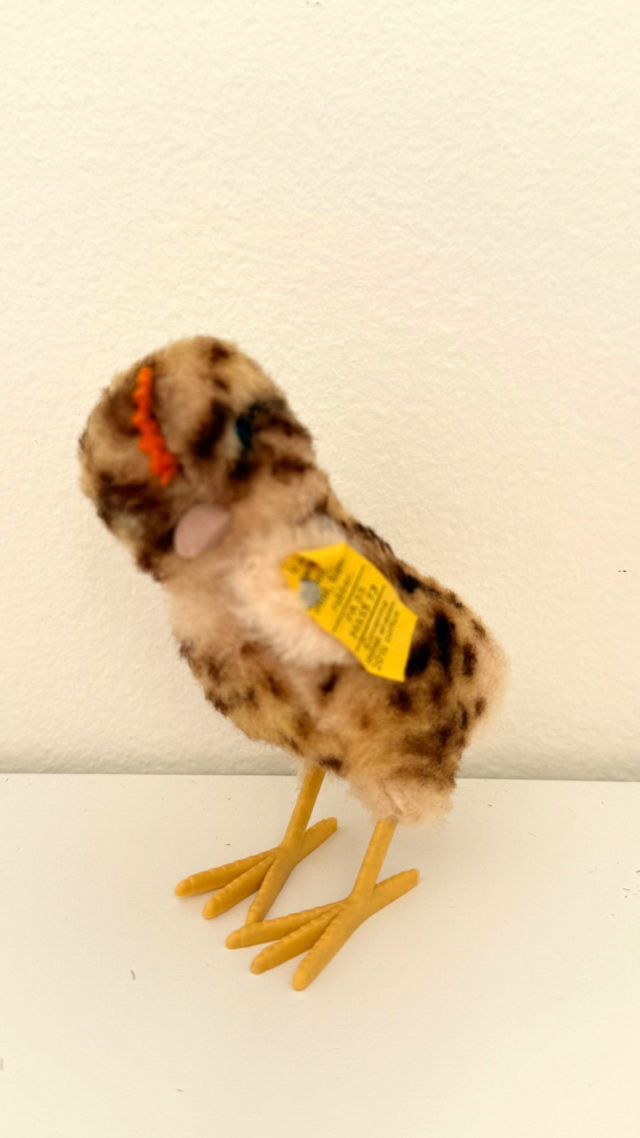 Vintage Steiff Chick 3385/12 12cm 1969-74 Dralon Plush Bird Germany Tag