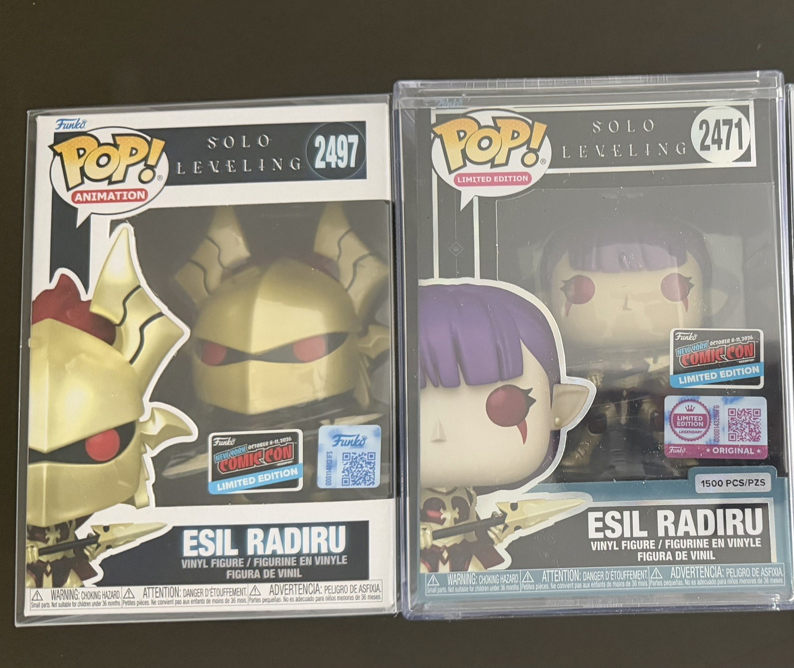 NYCC & SDCC 2026 Exclusive Funko POP Solo Leveling Esil Radiru bundle 