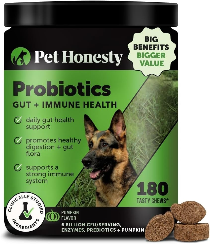 Pet Honesty Probiotics Gut + Immune Health, 180ct Pumpkin 04/2027