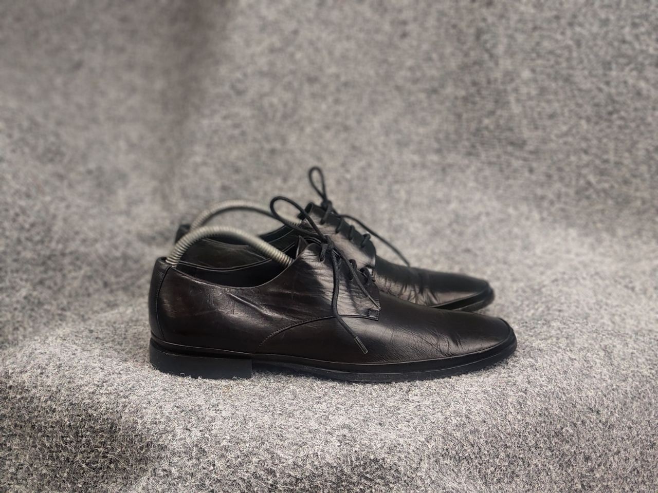 Vintage Archive 00\'s Jil Sander by Raf Classic Men\'s Black Leather Derby Shoes 