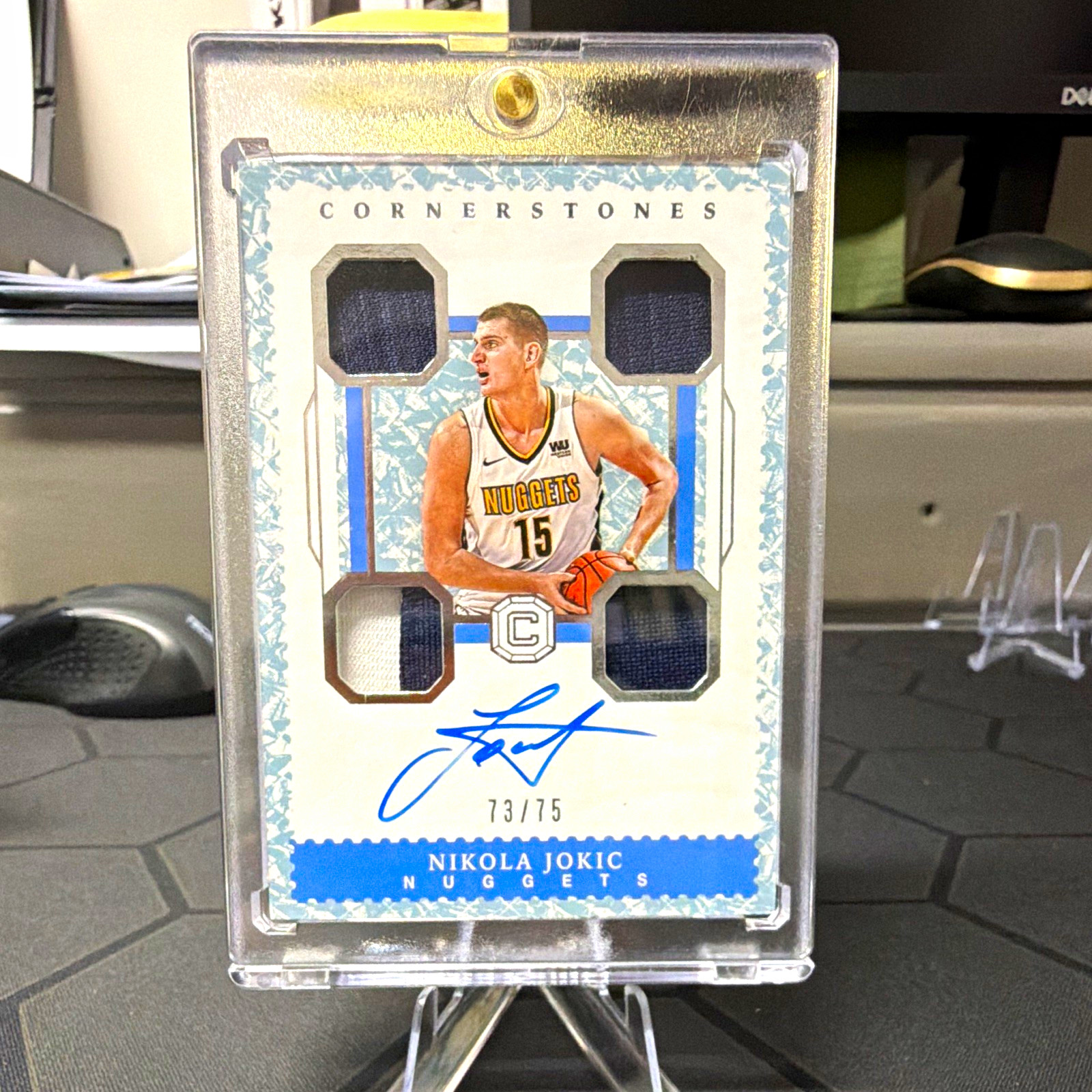 Panini 2017-18 Cornerstones Nikola Jokic C-NJK Crystal Auto Jersey 73/75