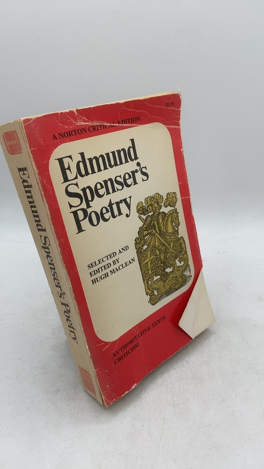 Edmund Spenser\'s Poetry Edmund Spenser (Selected and Edited by Hugh Maclean) ...