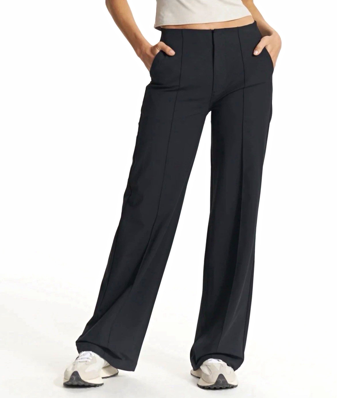 NWT Vuori Meta Women\'s Wide-Leg Pants Black Large 