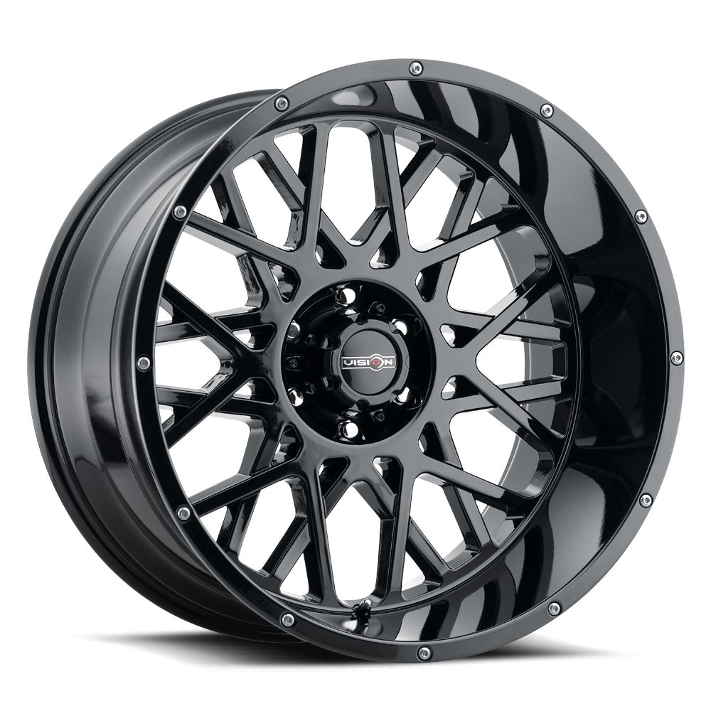 1 New 18x9 Vision 412 Rocker Gloss Black 6x139.7 6x5.5 ET12 Wheel Rim