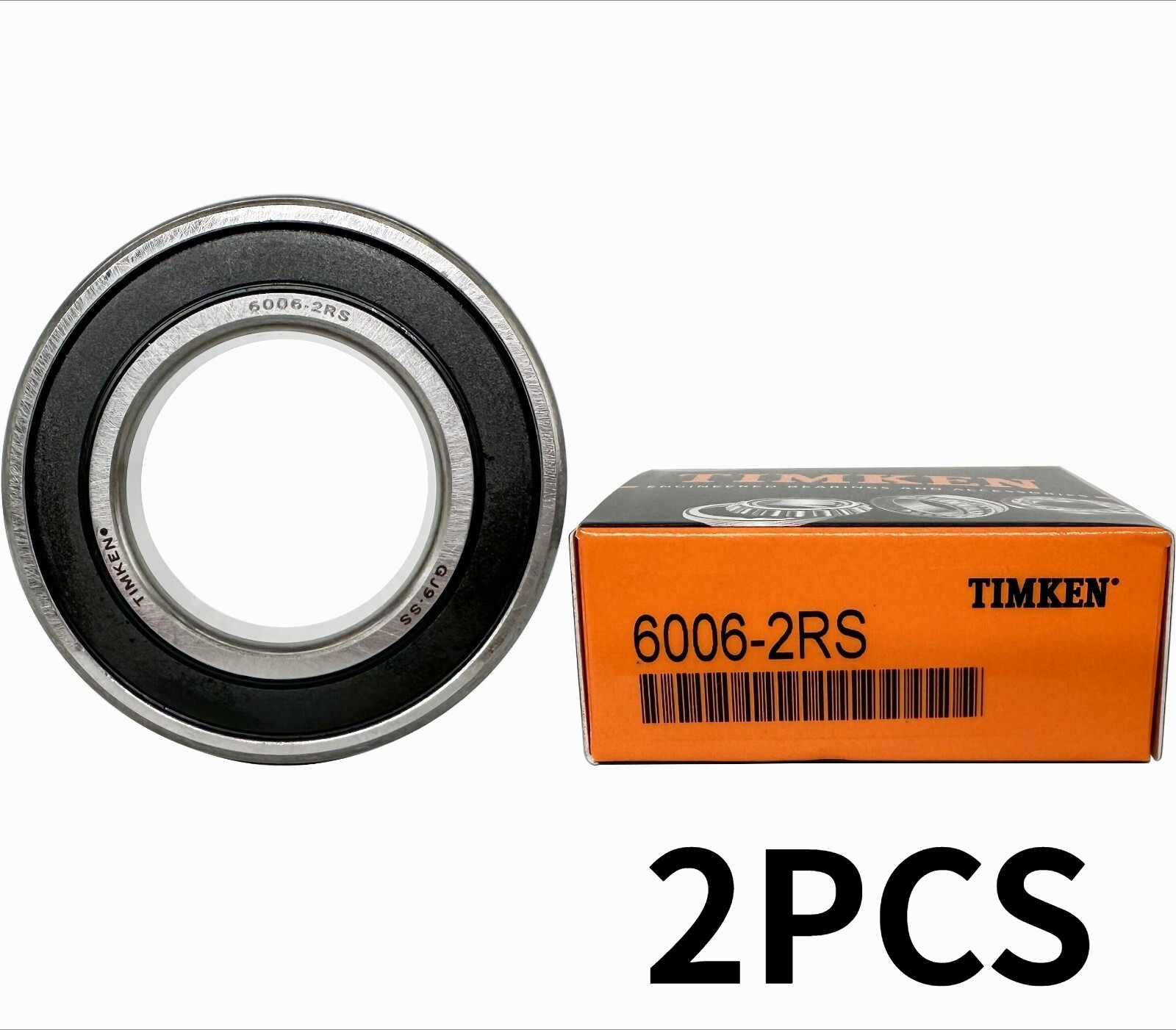 2PCS TIMKEN 6006-2RS 30X55X13MM Double Rubber Seal Bearings 6006RS 2PCS TIMKEN 6006-2RS 30X55X13MM Double Rubber Seal Bearings 6006RS