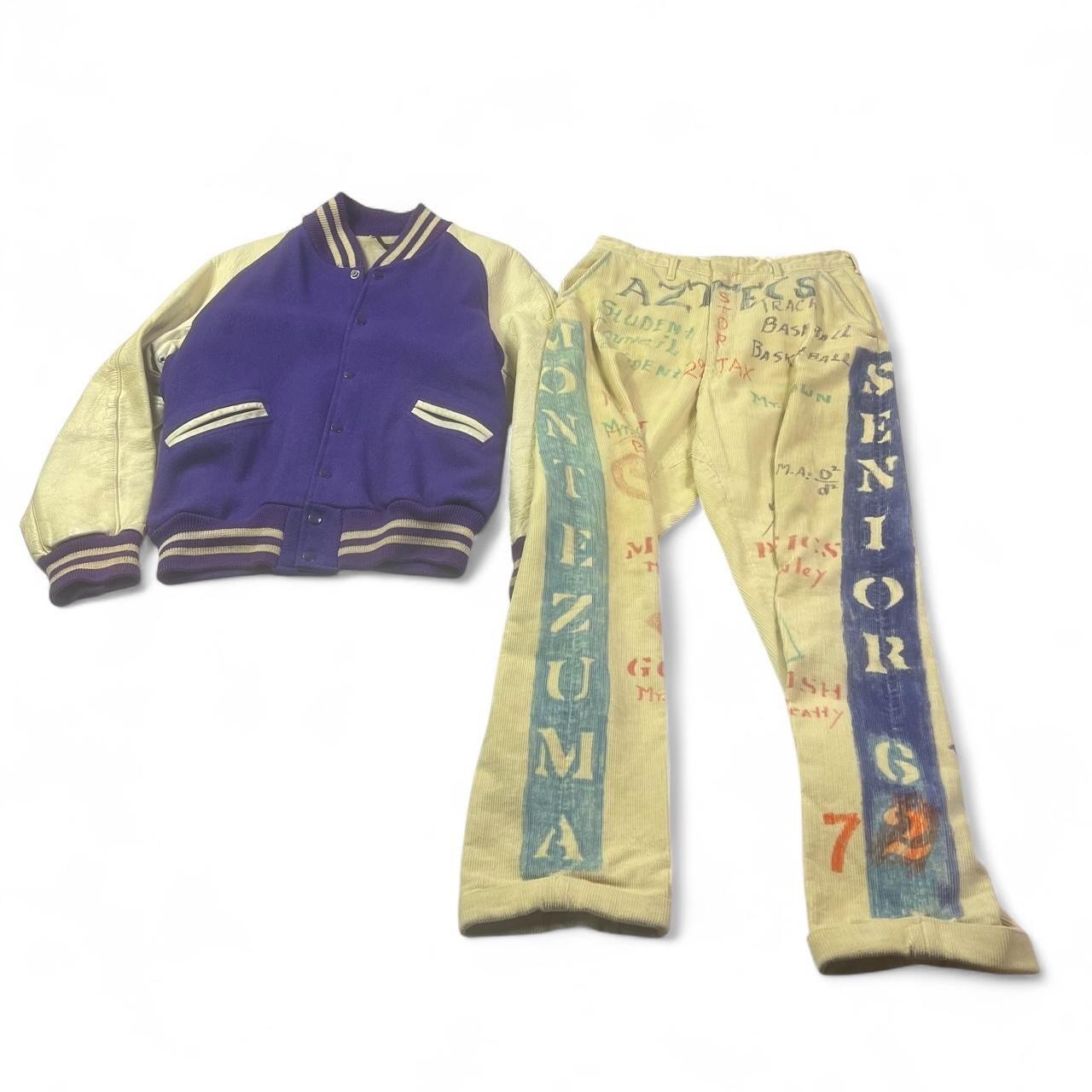 vtg 1962 60s Montezuma, IN Senior Cords jacket & pants Varsity Sweater Set vtg 1962 60s Montezuma, IN Senior Cords jacket & pants Varsity Sweater Set