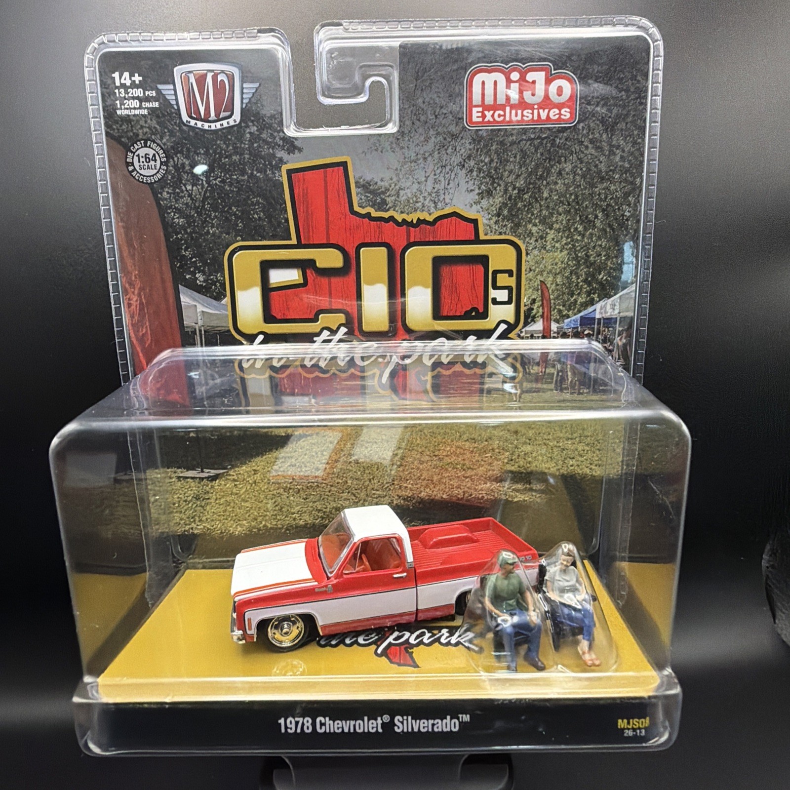 M2 1978 Red White Chevrolet Silverado 1:64 Diecast C10s in the Park 2026 Diorama M2 1978 Red White Chevrolet Silverado 1:64 Diecast C10s in the Park 2026 Diorama