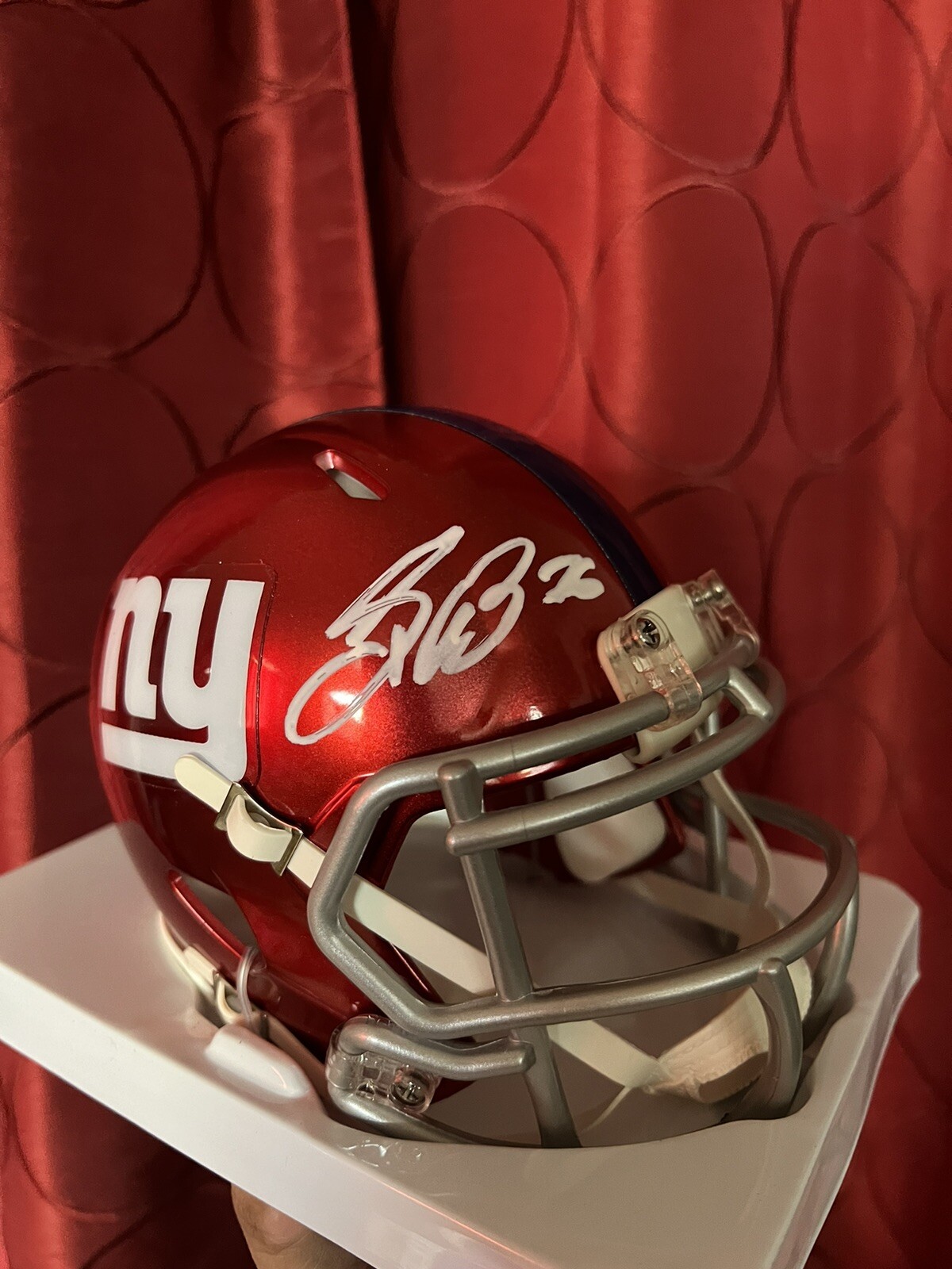 Saquon Barkley NY Giants signed autographed mini football helmet Becket COA Saquon Barkley NY Giants signed autographed mini football helmet Becket COA