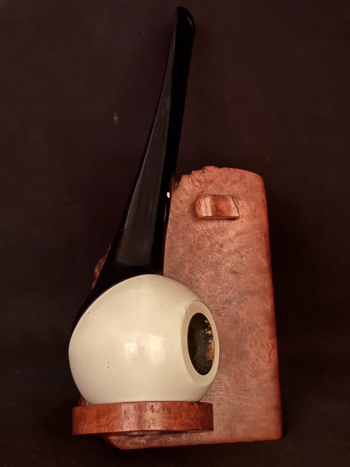 Vauen ITO 1 Apple Shape Briar Pipe - Painted Black and White Bowl - Acrylic