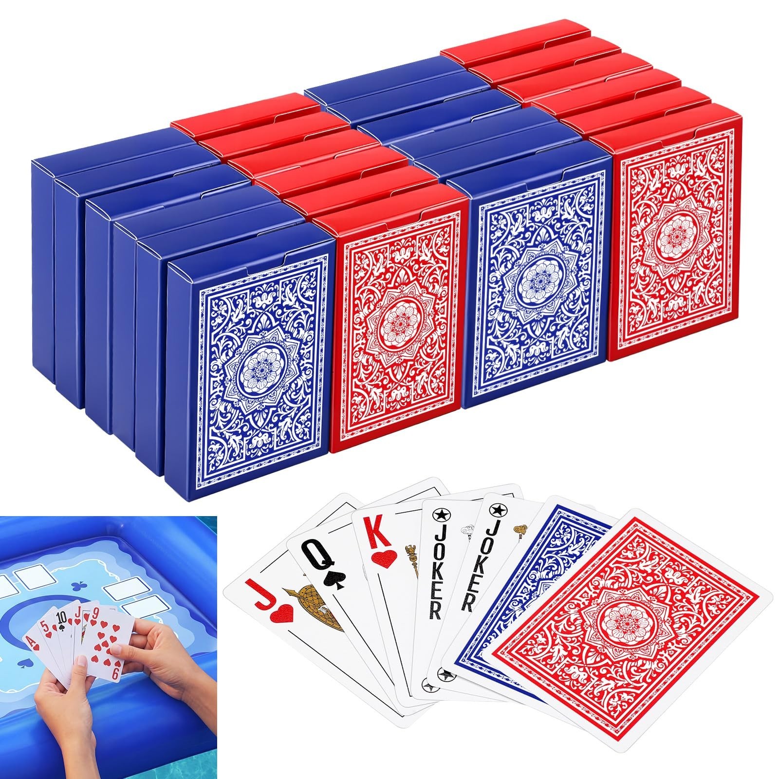 Outus 24 Decks Waterproof Plastic Playing Cards Poker Black Gold Casino Outus 24 Decks Waterproof Plastic Playing Cards Poker Black Gold Casino