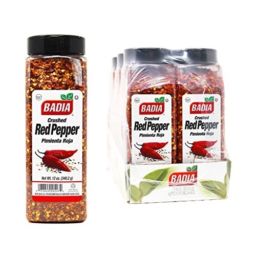 Crushed Red Pepper 12 Oz Pack of 6 – Dried and Crushed Red Chili Flakes for C...