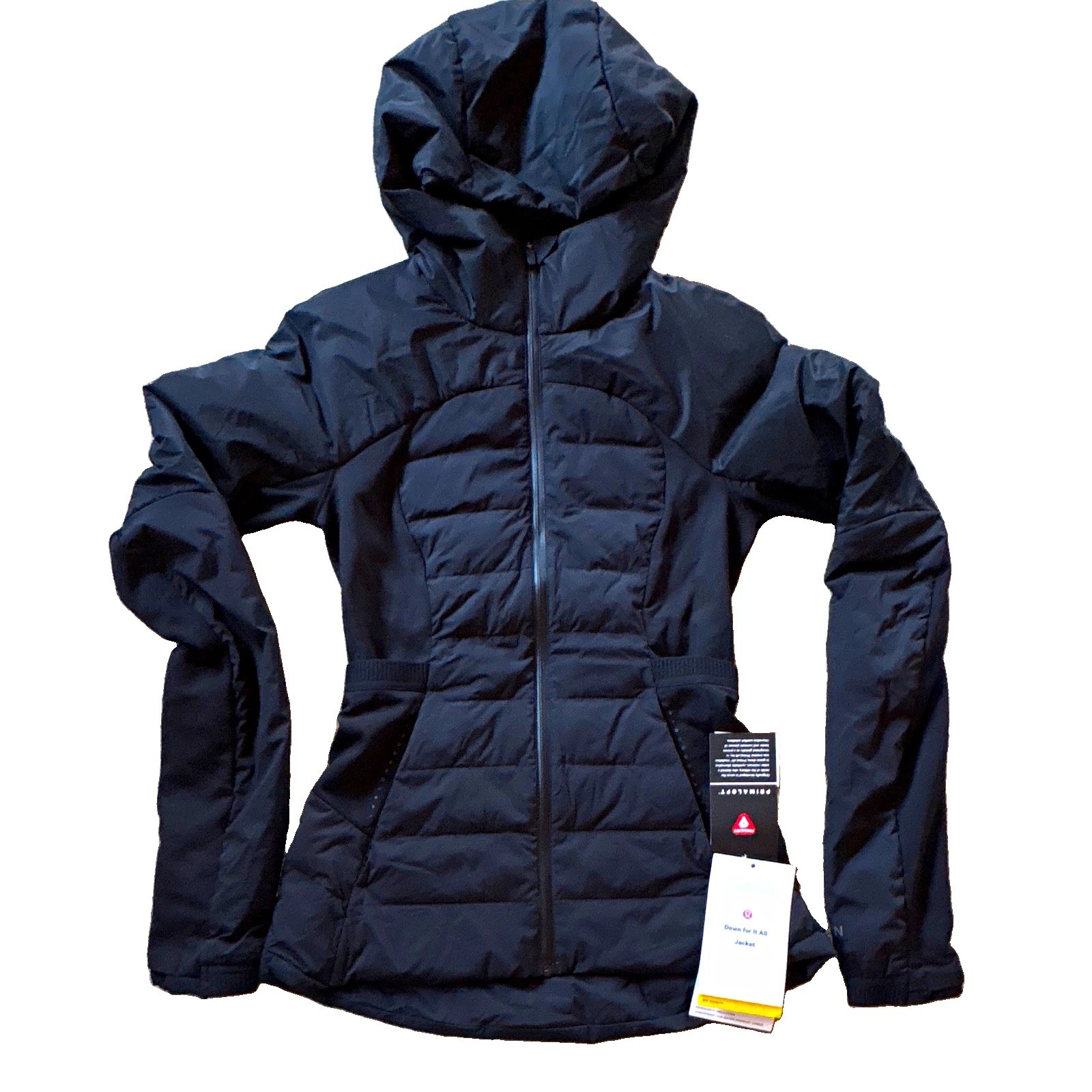 lululemon Down for It All Hooded Full Zip Jacket Black Women’s Size 2 lululemon Down for It All Hooded Full Zip Jacket Black Women’s Size 2