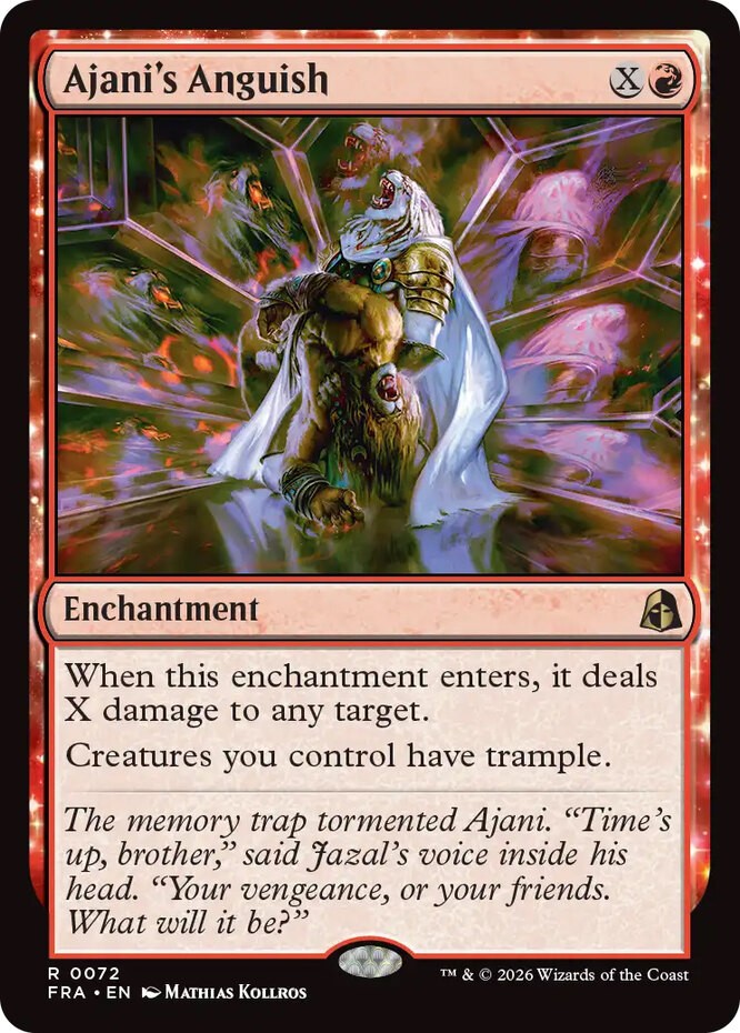 x1 Ajani\'s Anguish R MTG Reality Fracture M/NM, English x1 Ajani\'s Anguish R MTG Reality Fracture M/NM, English