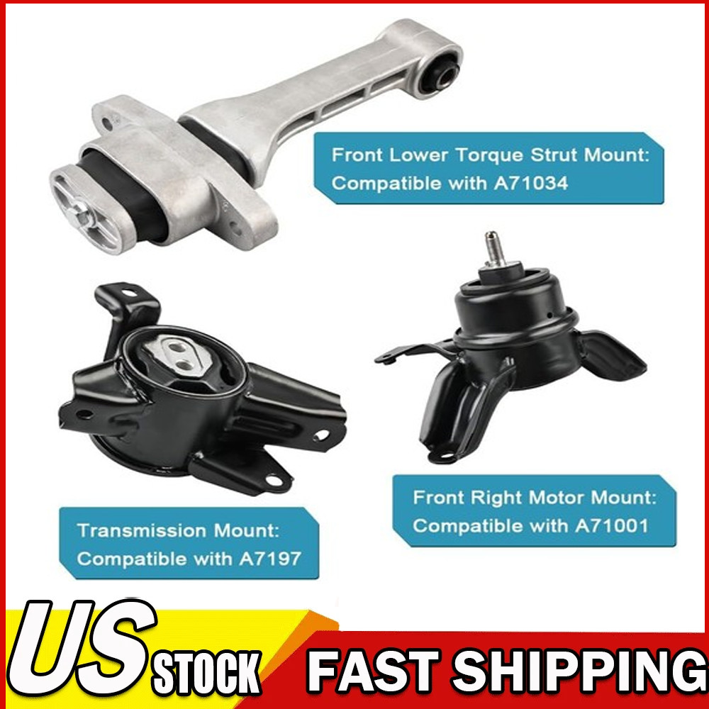 3pcs M655 Fits 2011-2015  Kia Optima 2.4L Auto Engine Motor & Trans Mount Set