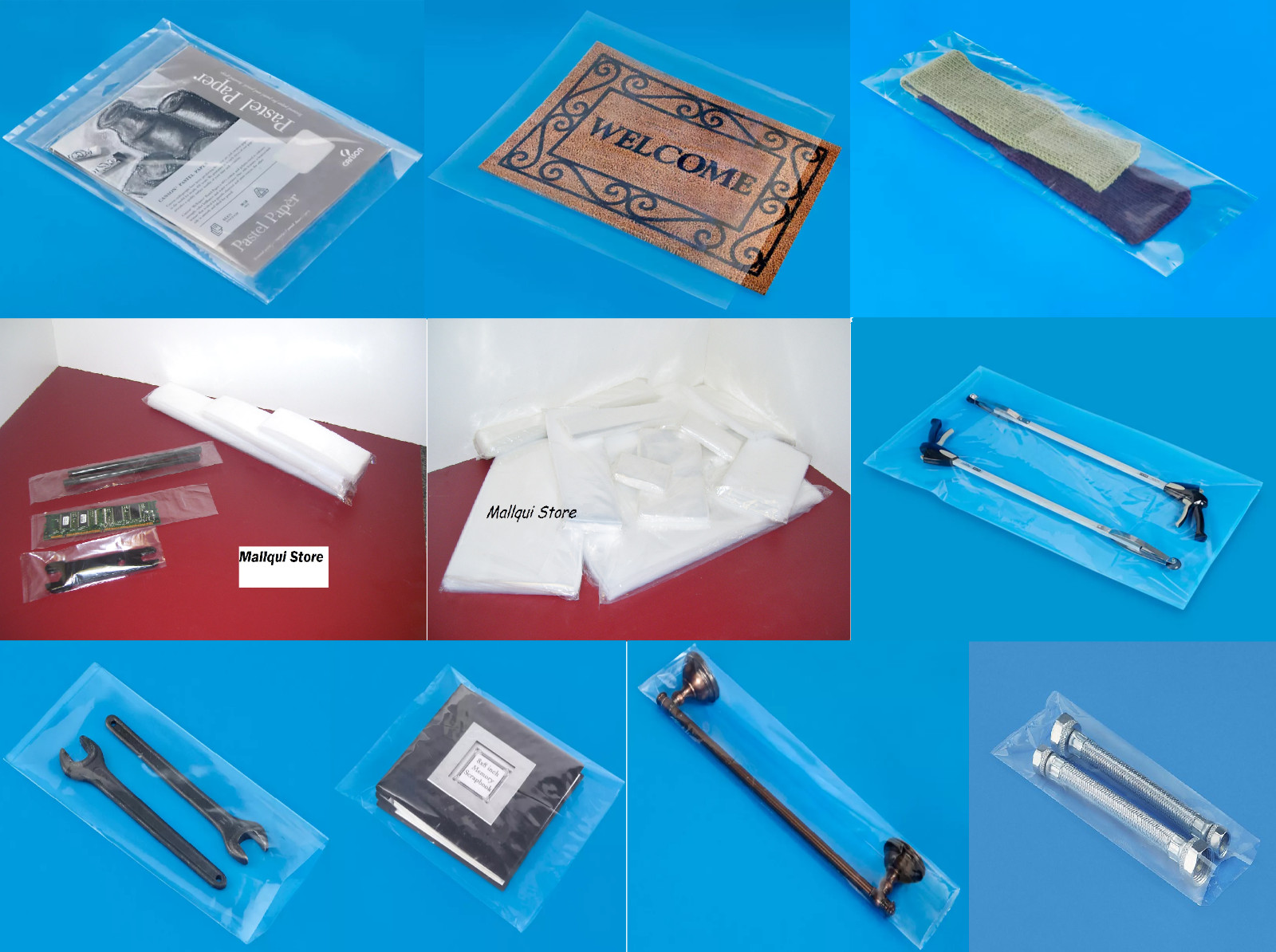 15 Pack Clear 14 x 22 Poly Bags ULINE High Quality 2 MIL Thick Flat Open Top