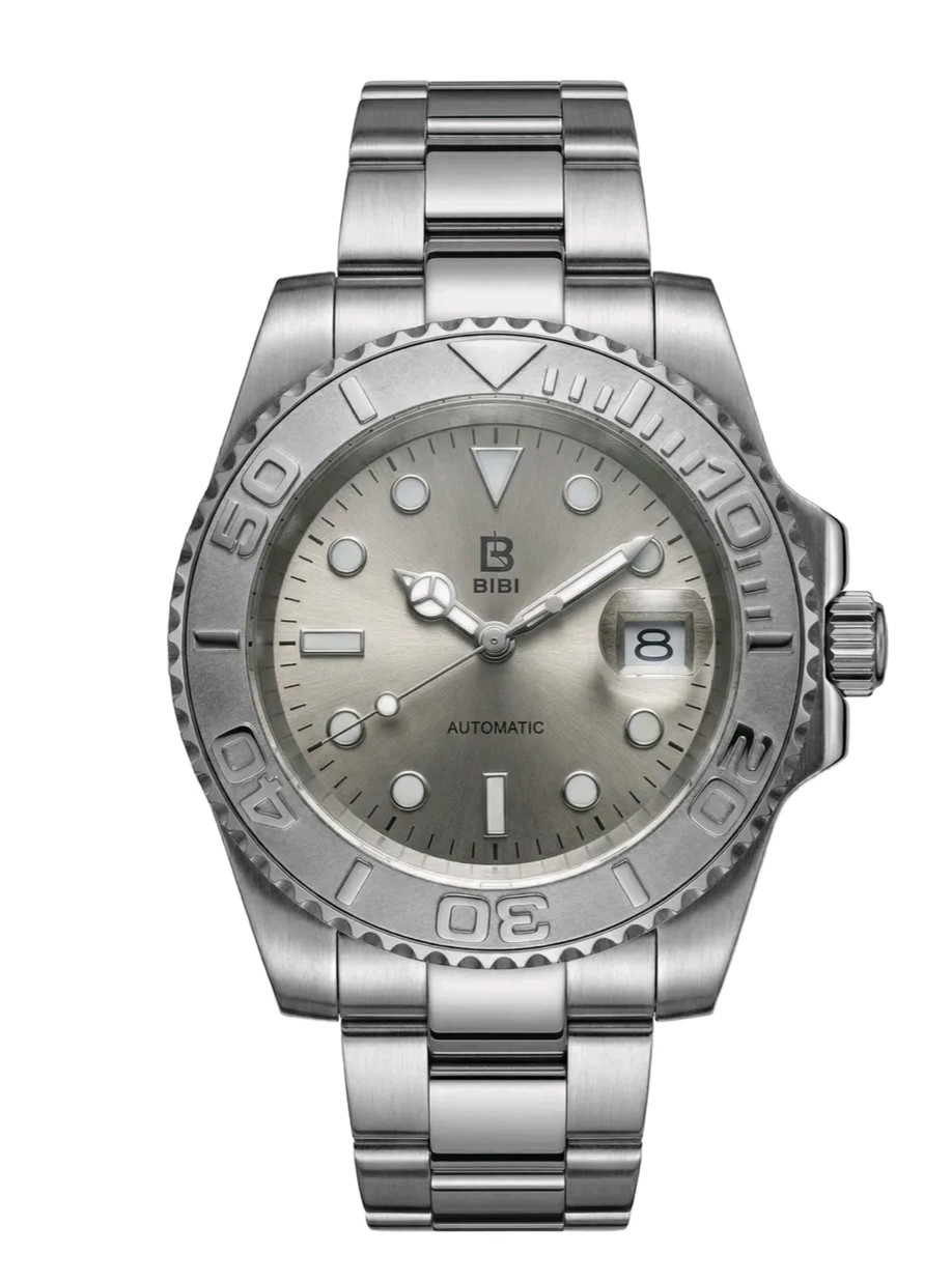 Brand New Bibi Grey Dial 41mm Watch Automatic Rotating Bezel Stainless Steel Brand New Bibi Grey Dial 41mm Watch Automatic Rotating Bezel Stainless Steel