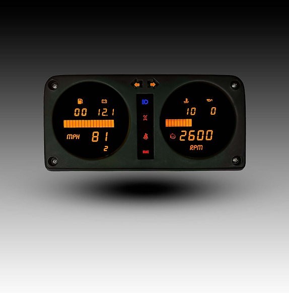 1980-1995 Suzuki Samurai AMBER LED Digital Gauge Panel Fits SJ410 / SJ413 DP1300