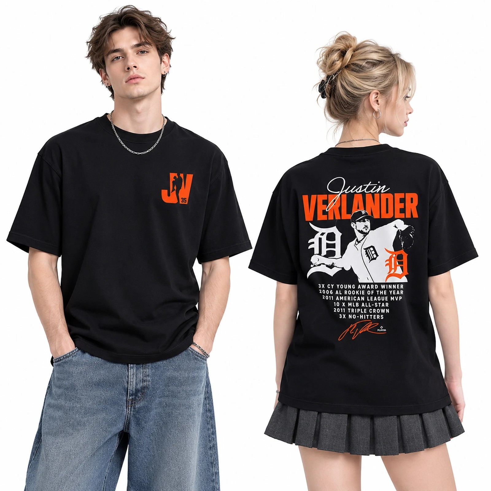 Justin Verlander Tigers Baseball 2026 Shirt Fanmade Gift Graphic Tee