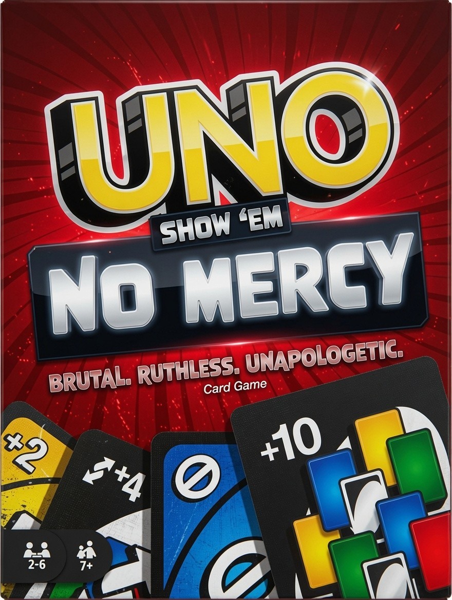 UNO Show 'Em No Mercy Special Action Card Game | Durable Deck | Game Night Fun